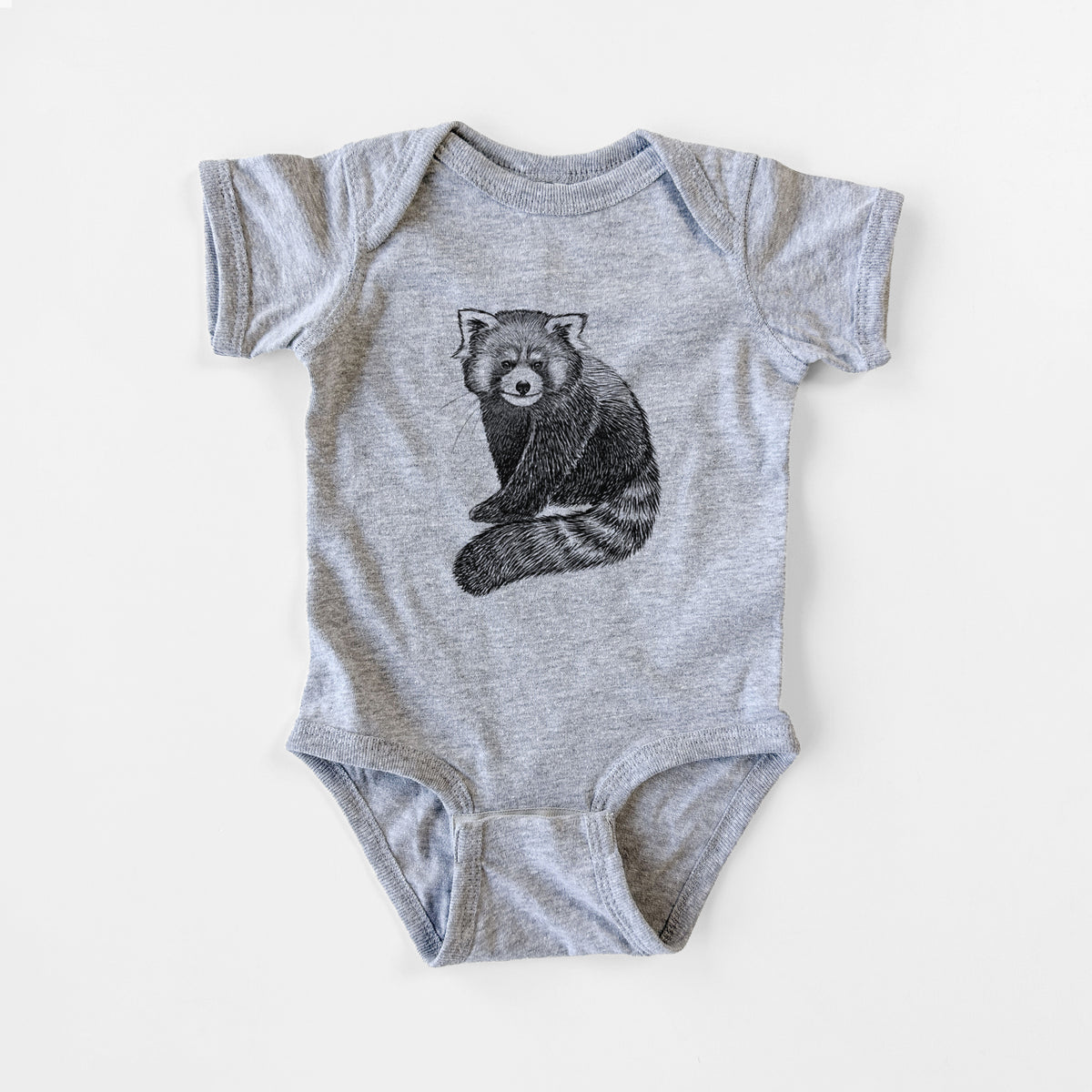 Red Panda - Ailurus fulgens styani - Baby Fine Jersey Bodysuit