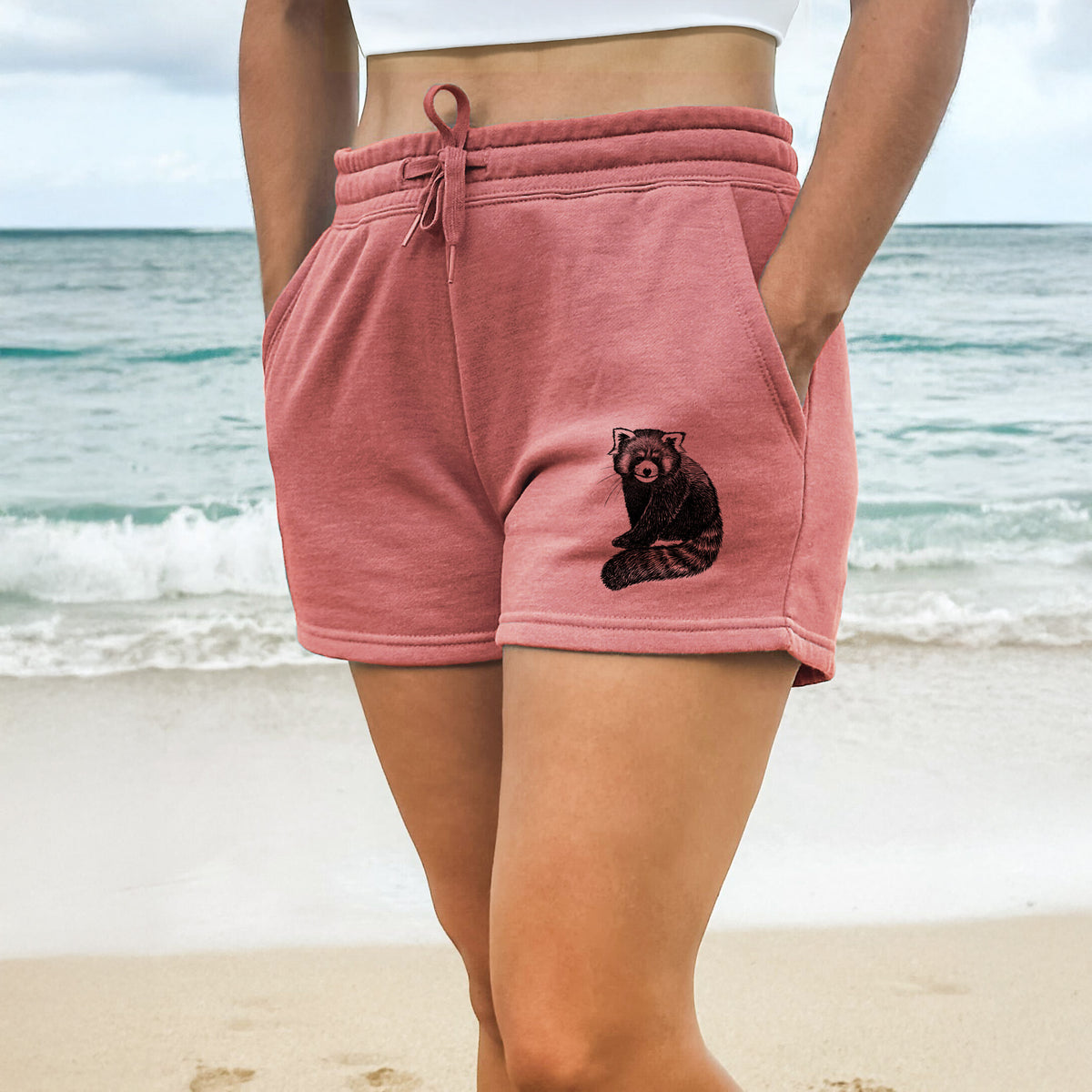 Red Panda - Ailurus fulgens styani - Women&#39;s Cali Wave Shorts