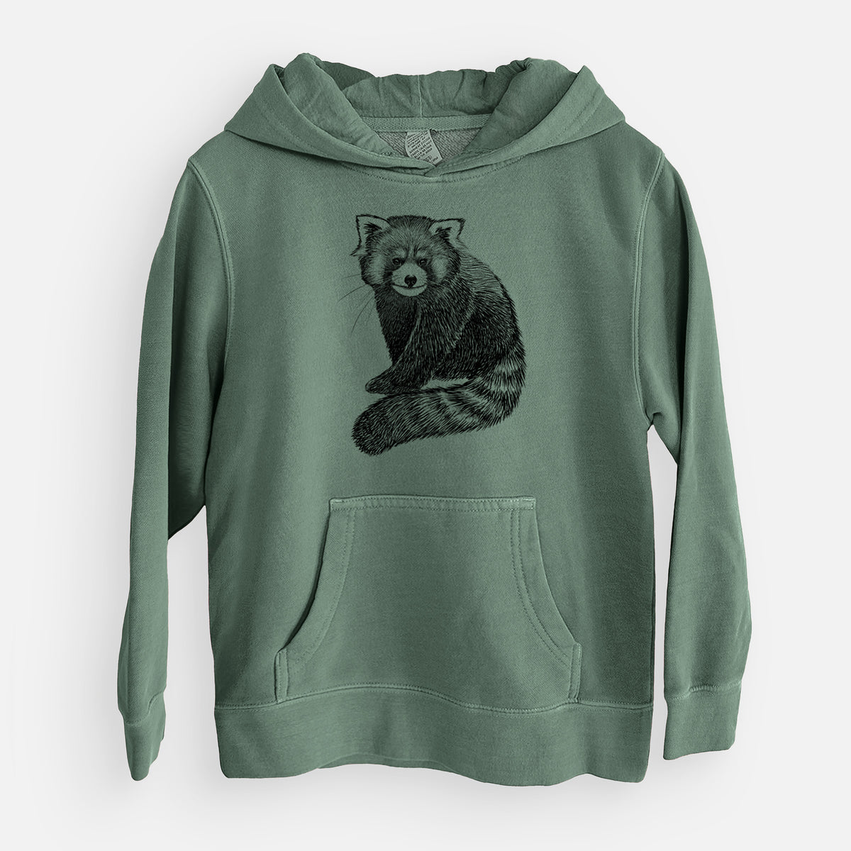 Red Panda - Ailurus fulgens styani - Youth Pigment Dyed Hoodie