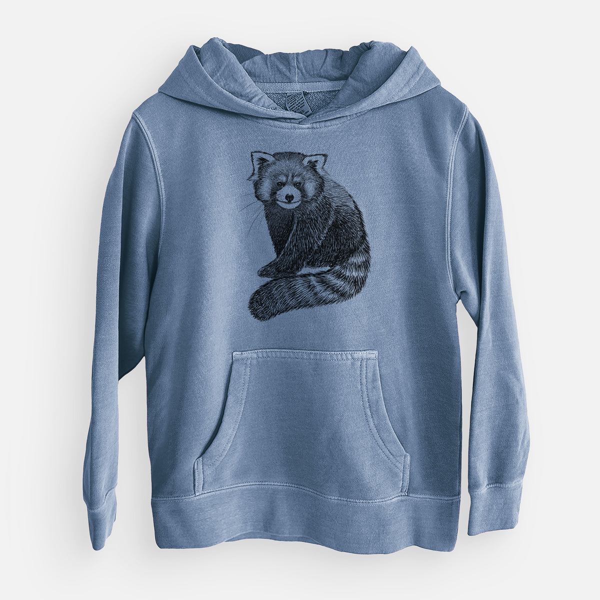 Red Panda - Ailurus fulgens styani - Youth Pigment Dyed Hoodie