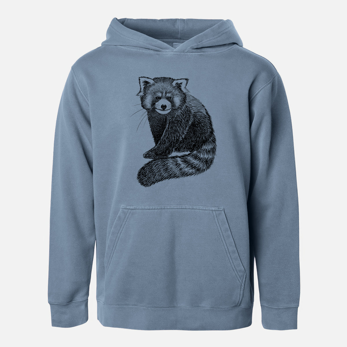 Red Panda - Ailurus fulgens styani - Youth Pigment Dyed Hoodie