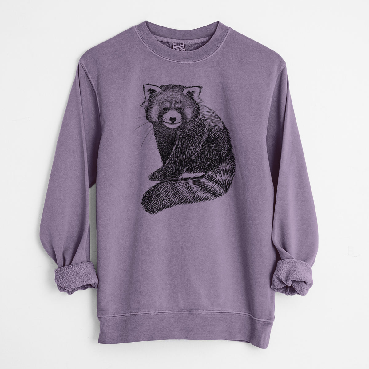 Red Panda - Ailurus fulgens styani - Unisex Pigment Dyed Crew Sweatshirt