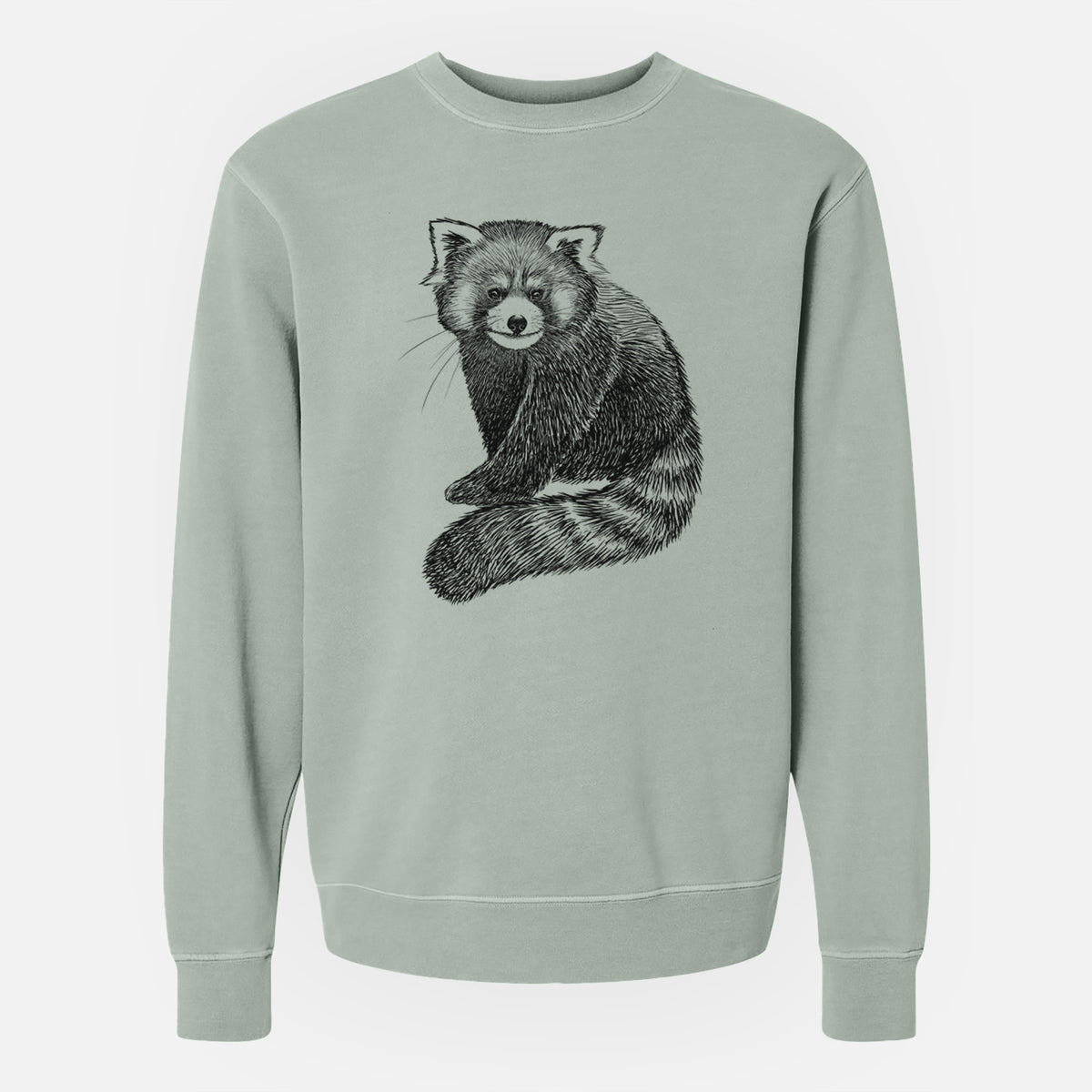 Red Panda - Ailurus fulgens styani - Unisex Pigment Dyed Crew Sweatshirt