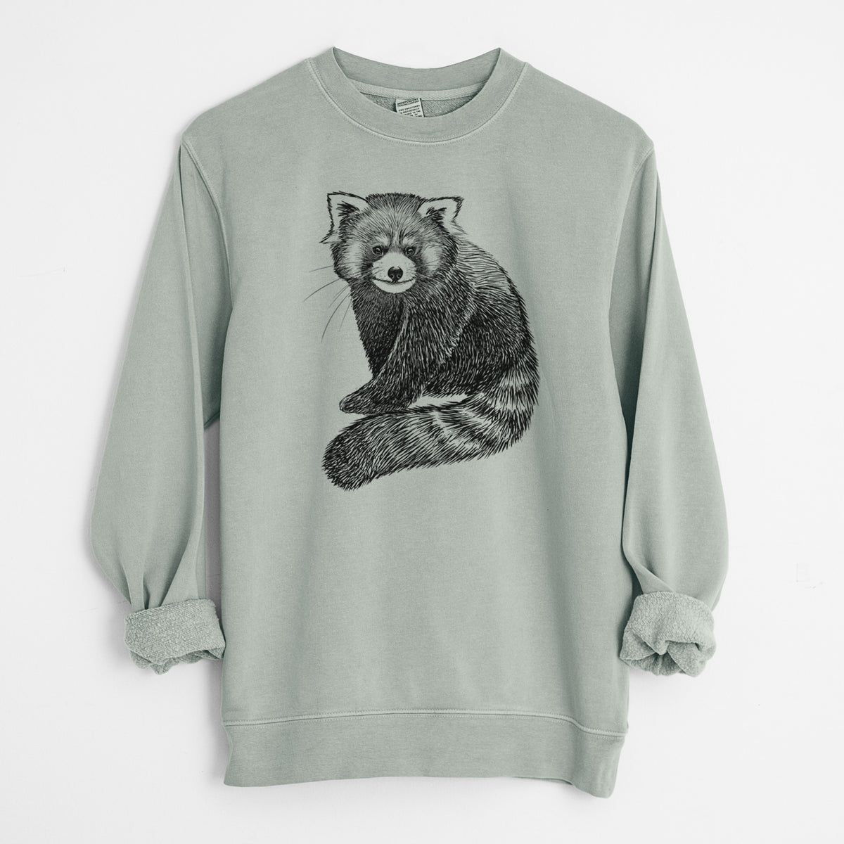 Red Panda - Ailurus fulgens styani - Unisex Pigment Dyed Crew Sweatshirt