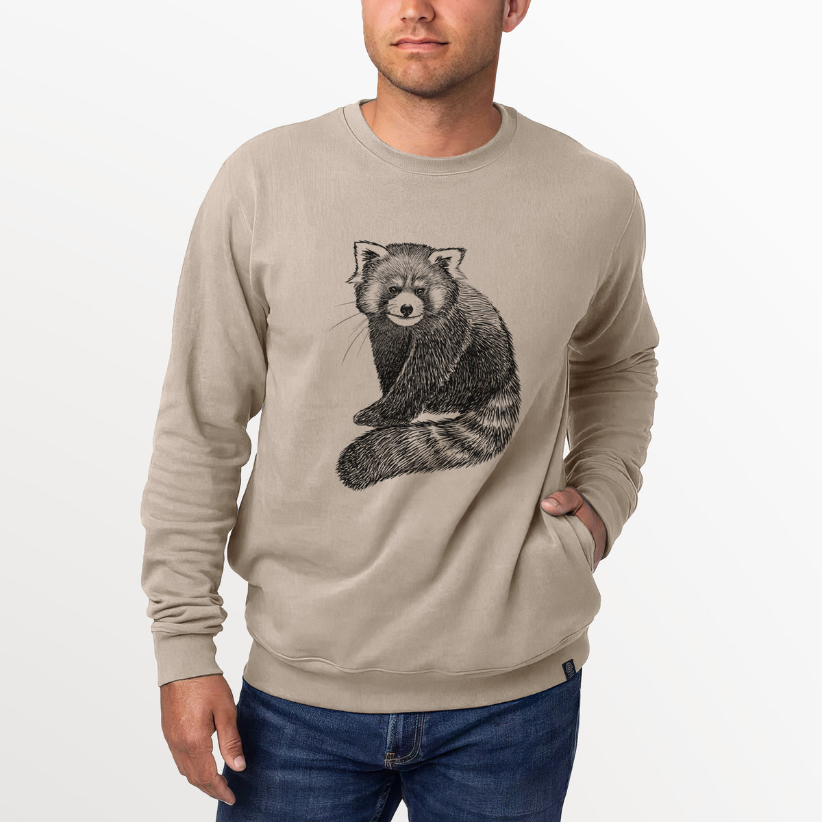 Red Panda - Ailurus fulgens styani  - Unisex Reclaimed Crewneck Sweatshirt