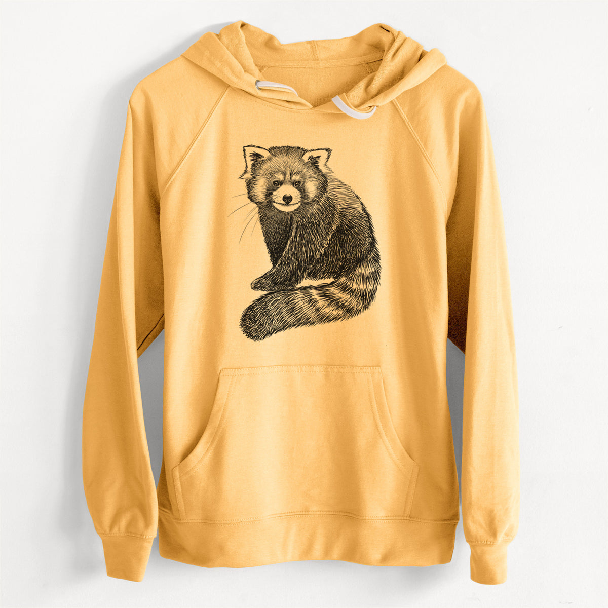 CLEARANCE - Red Panda - Ailurus fulgens styani  - Unisex Slim Fit Loopback Terry Hoodie