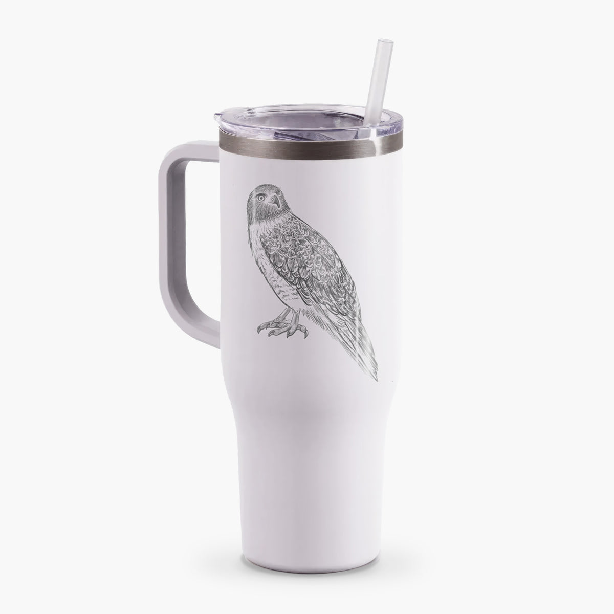 Red-tailed Hawk - Buteo jamaicensis - 40oz Tumbler with Handle