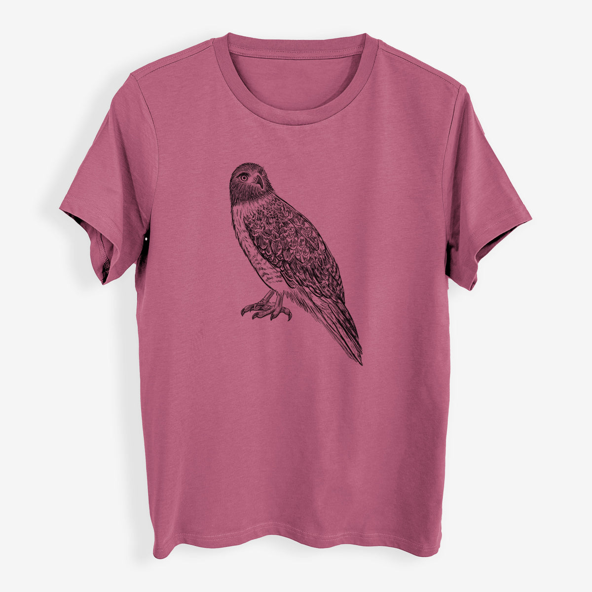 Red-tailed Hawk - Buteo jamaicensis - Womens Everyday Maple Tee