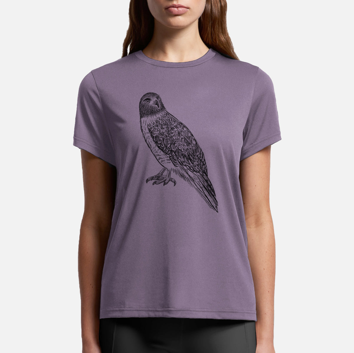 Red-tailed Hawk - Buteo jamaicensis - Womens Everyday Maple Tee