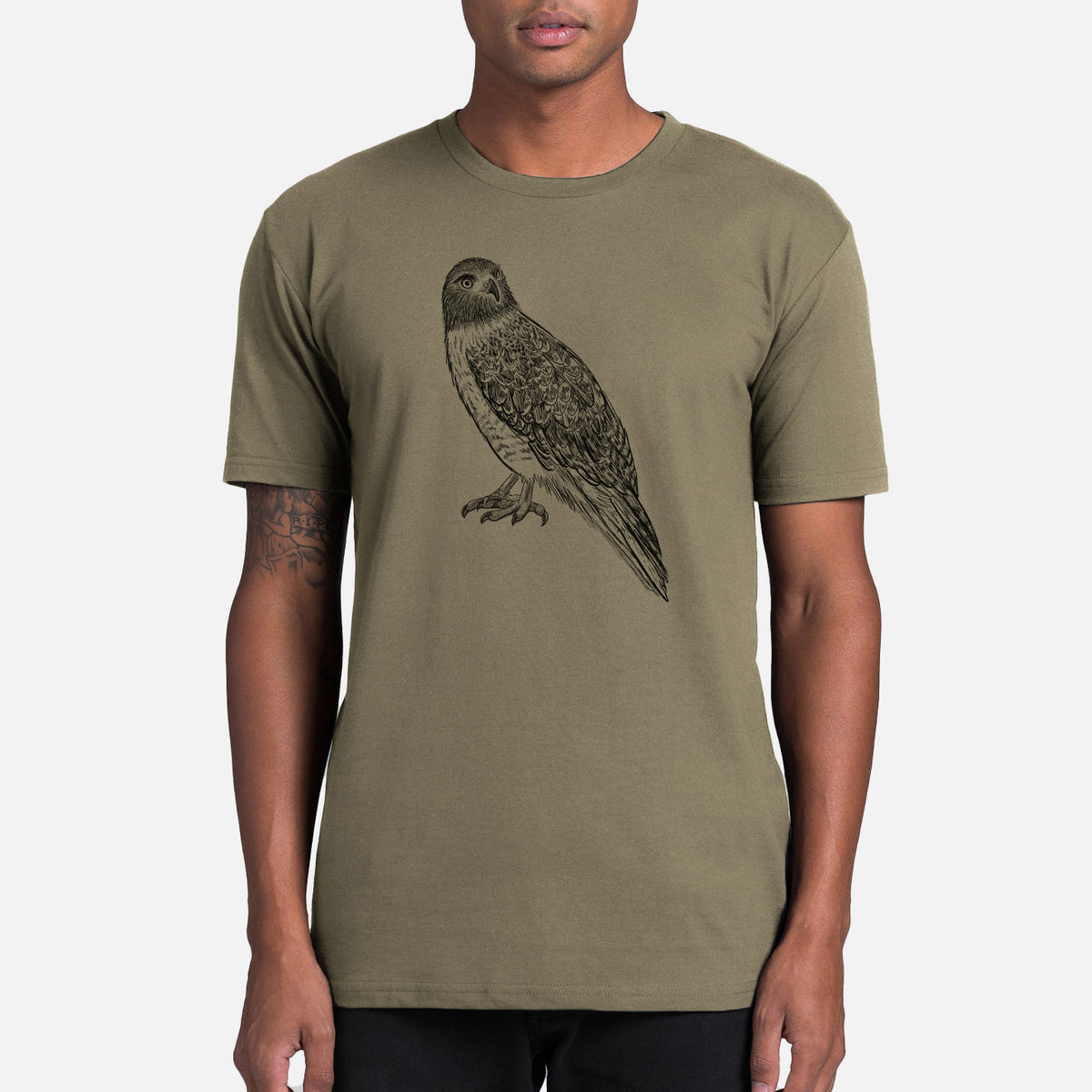 Red-tailed Hawk - Buteo jamaicensis - Mens Everyday Staple Tee