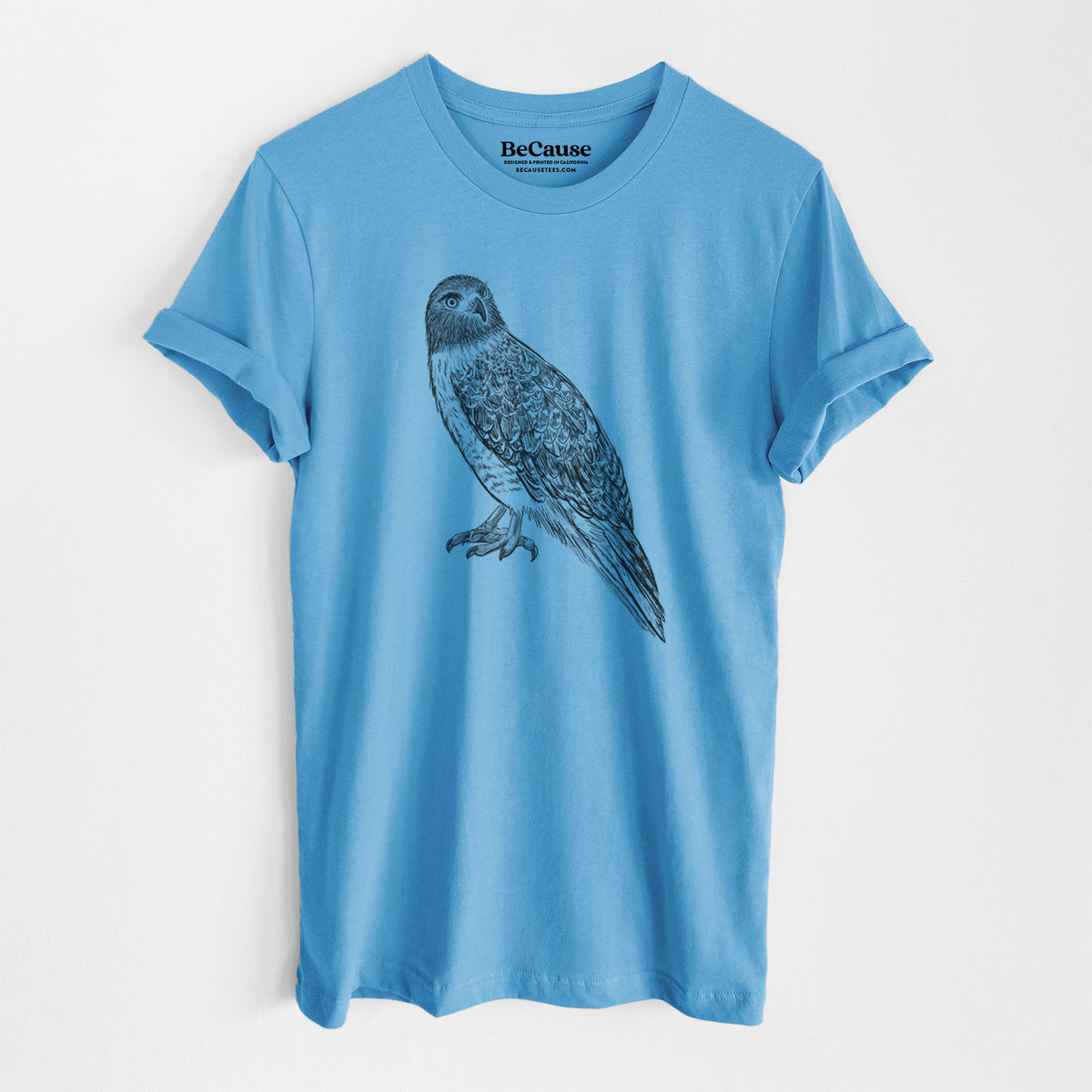 Red-tailed Hawk - Buteo jamaicensis - Lightweight 100% Cotton Unisex Crewneck