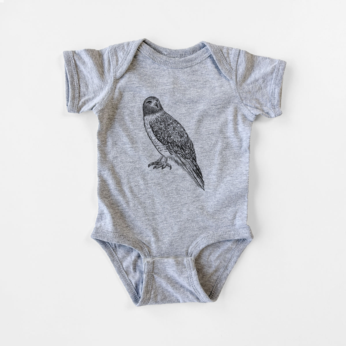 Red-tailed Hawk - Buteo jamaicensis - Baby Fine Jersey Bodysuit