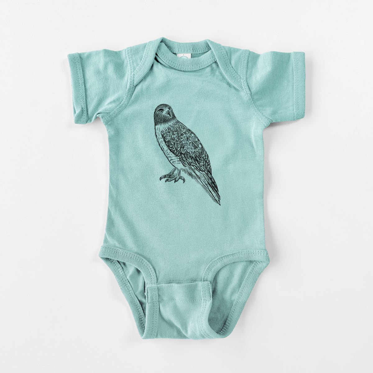 Red-tailed Hawk - Buteo jamaicensis - Baby Fine Jersey Bodysuit