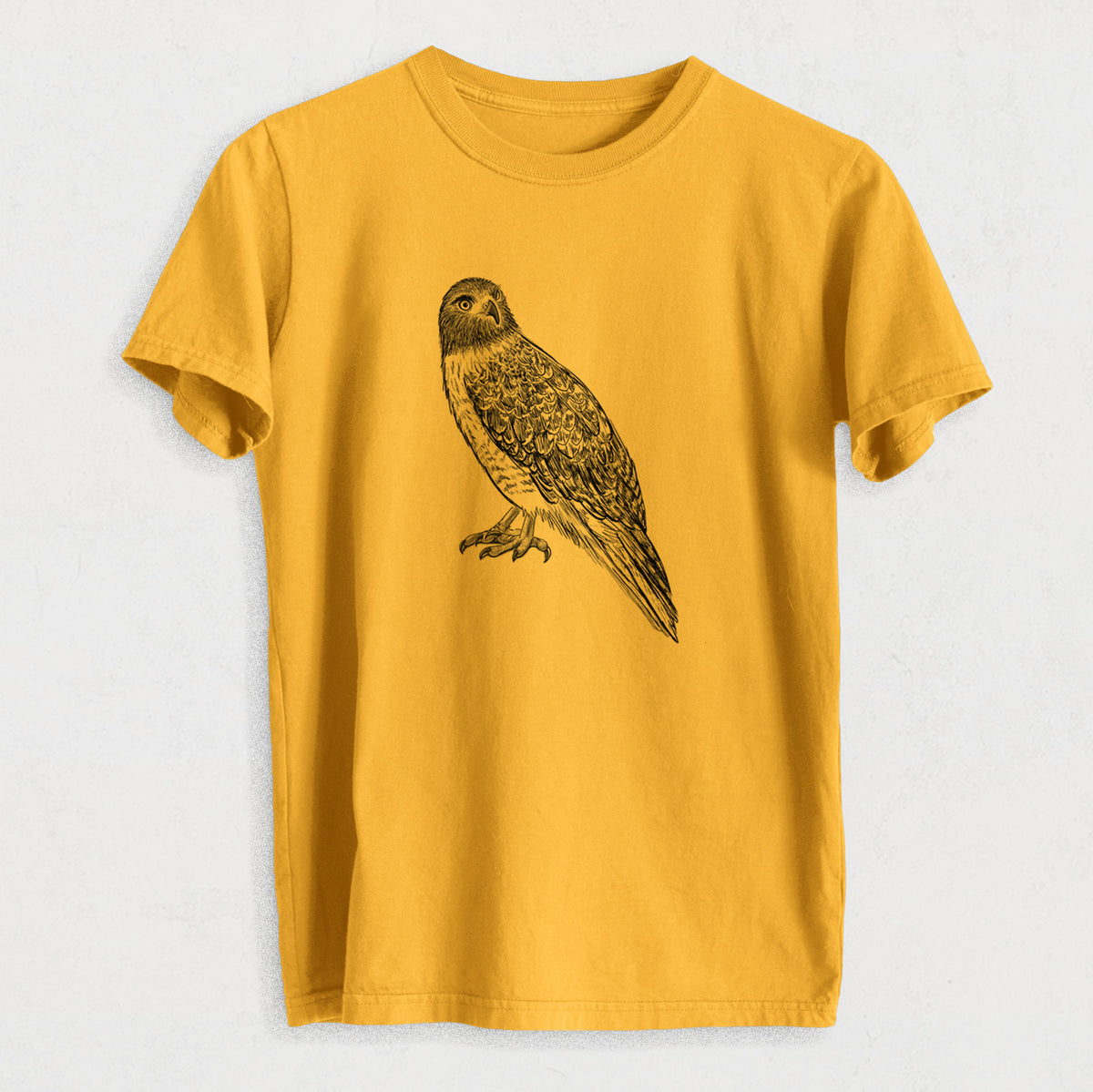 Red-tailed Hawk - Buteo jamaicensis - Heavyweight Men&#39;s 100% Organic Cotton Tee