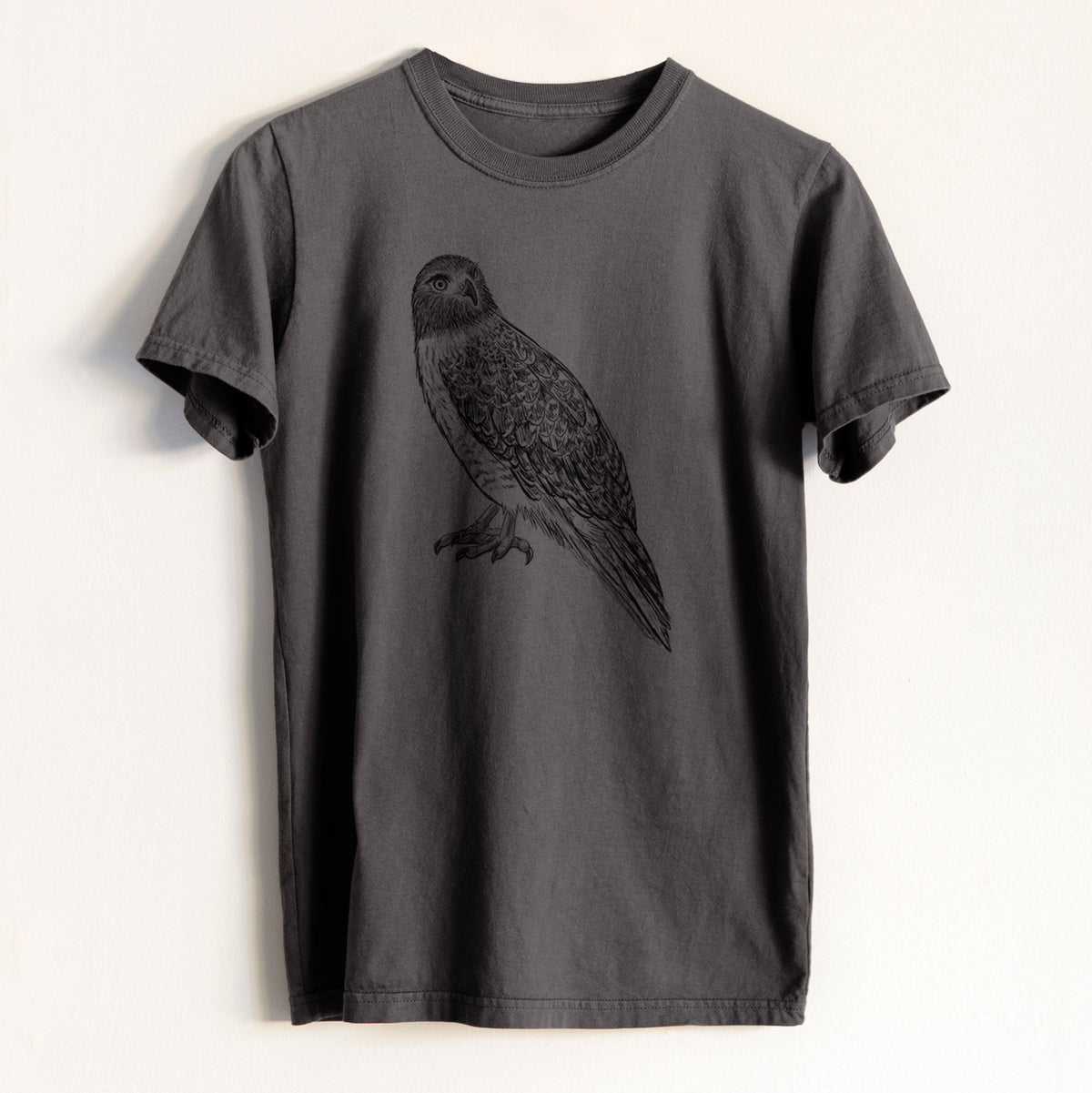 Red-tailed Hawk - Buteo jamaicensis - Heavyweight Men&#39;s 100% Organic Cotton Tee