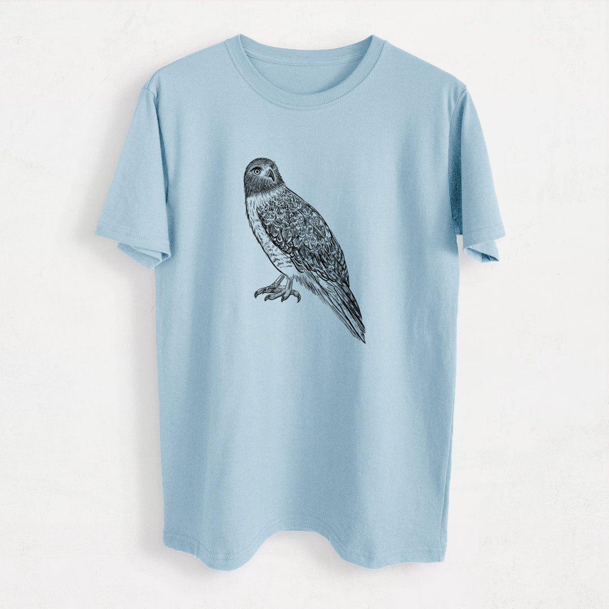 Red-tailed Hawk - Buteo jamaicensis - Heavyweight Men&#39;s 100% Organic Cotton Tee