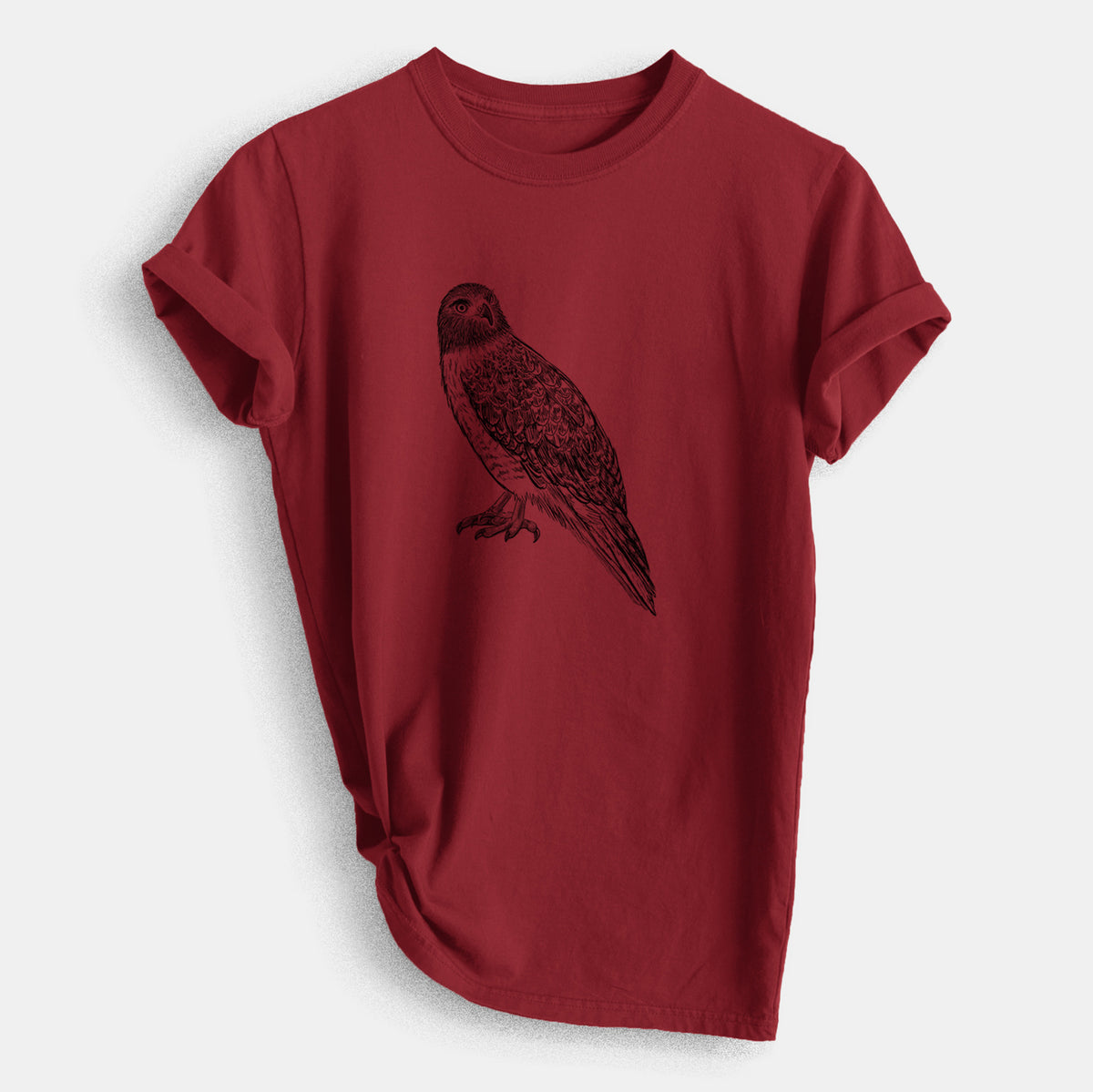 Red-tailed Hawk - Buteo jamaicensis - Heavyweight Men&#39;s 100% Organic Cotton Tee