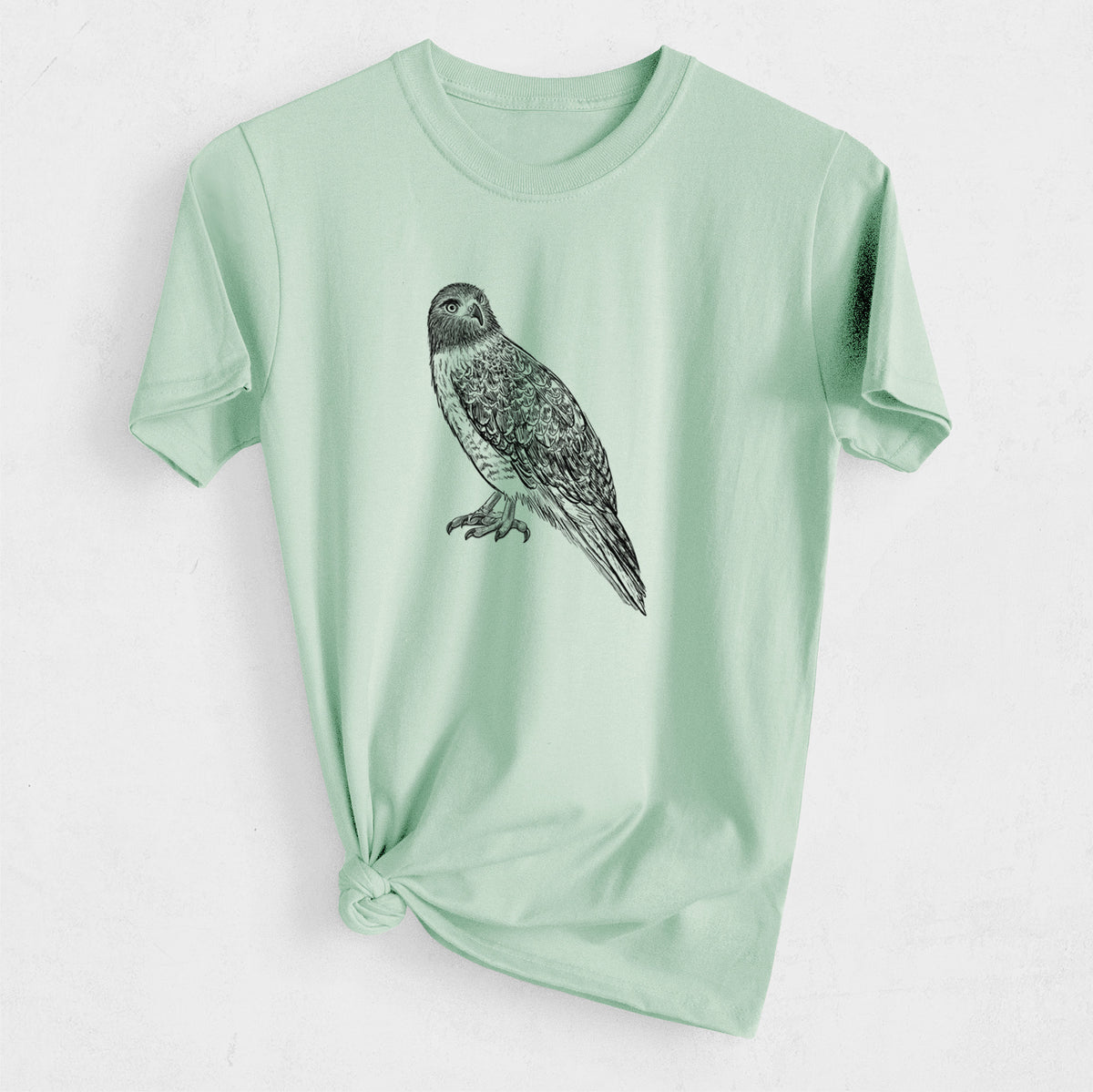 Red-tailed Hawk - Buteo jamaicensis - Heavyweight Men&#39;s 100% Organic Cotton Tee