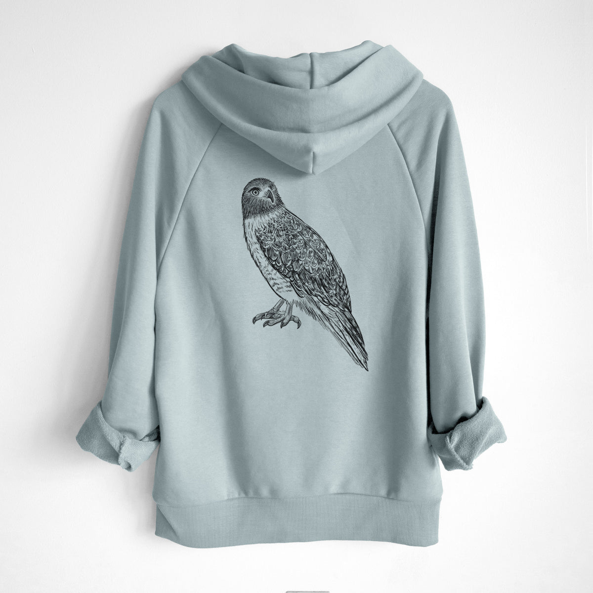 Red-tailed Hawk - Buteo jamaicensis - UltraLuxe Heavyweight French Terry Hoodie