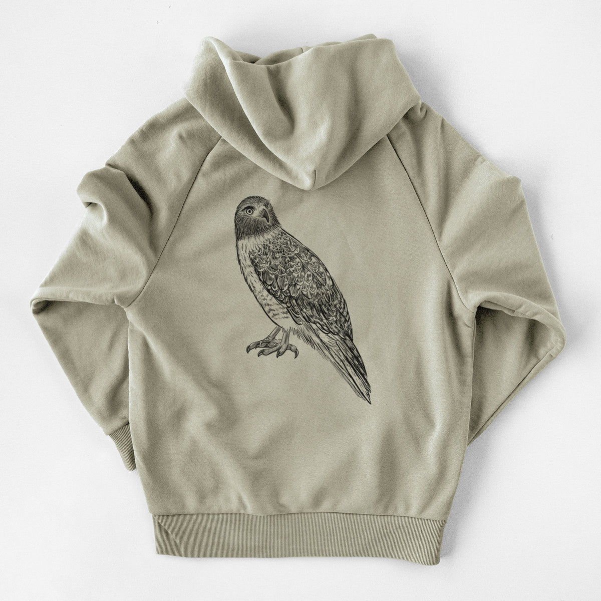 Red-tailed Hawk - Buteo jamaicensis - UltraLuxe Heavyweight French Terry Hoodie