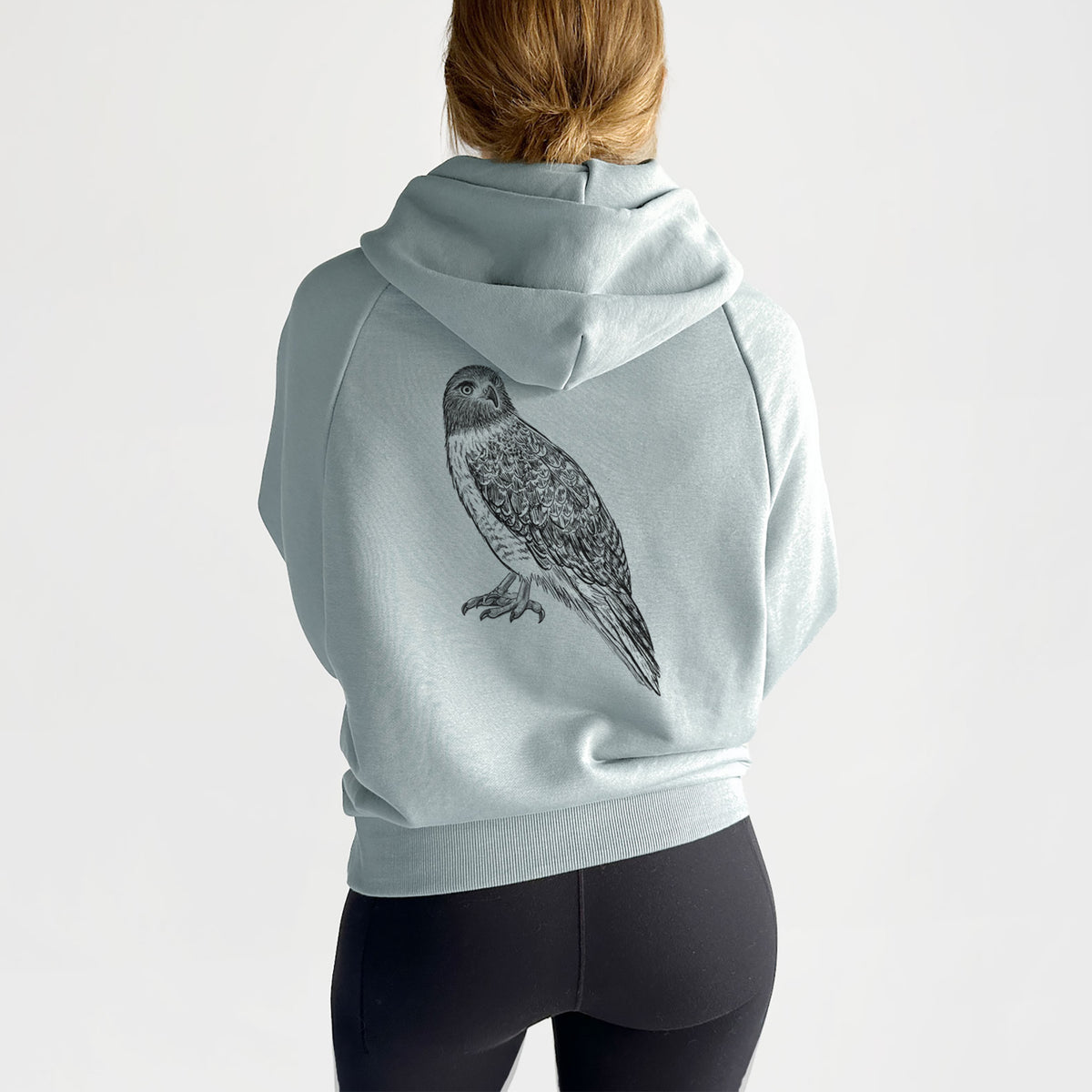 Red-tailed Hawk - Buteo jamaicensis - UltraLuxe Heavyweight French Terry Hoodie