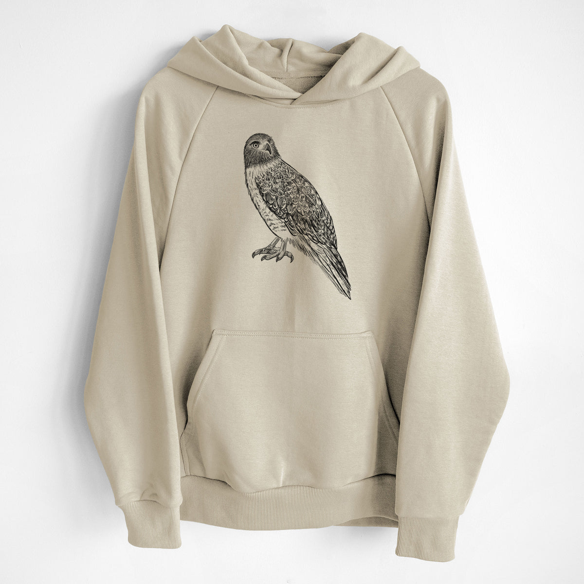 Red-tailed Hawk - Buteo jamaicensis - UltraLuxe Heavyweight French Terry Hoodie
