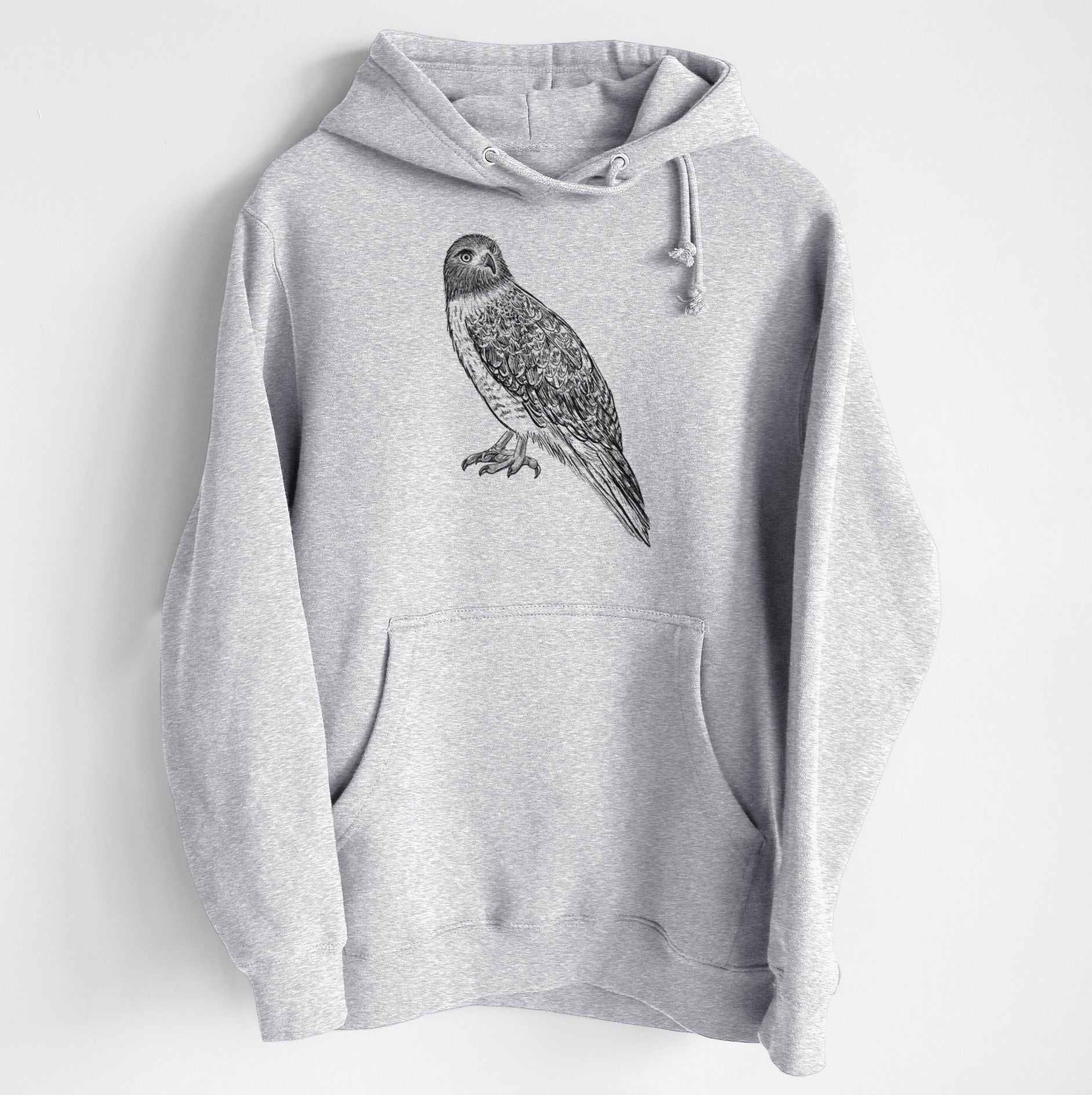 Red-tailed Hawk - Buteo jamaicensis - Heavyweight Fleece Hoodie