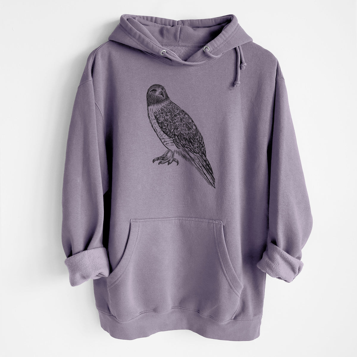 Red-tailed Hawk - Buteo jamaicensis - Heavyweight Fleece Hoodie