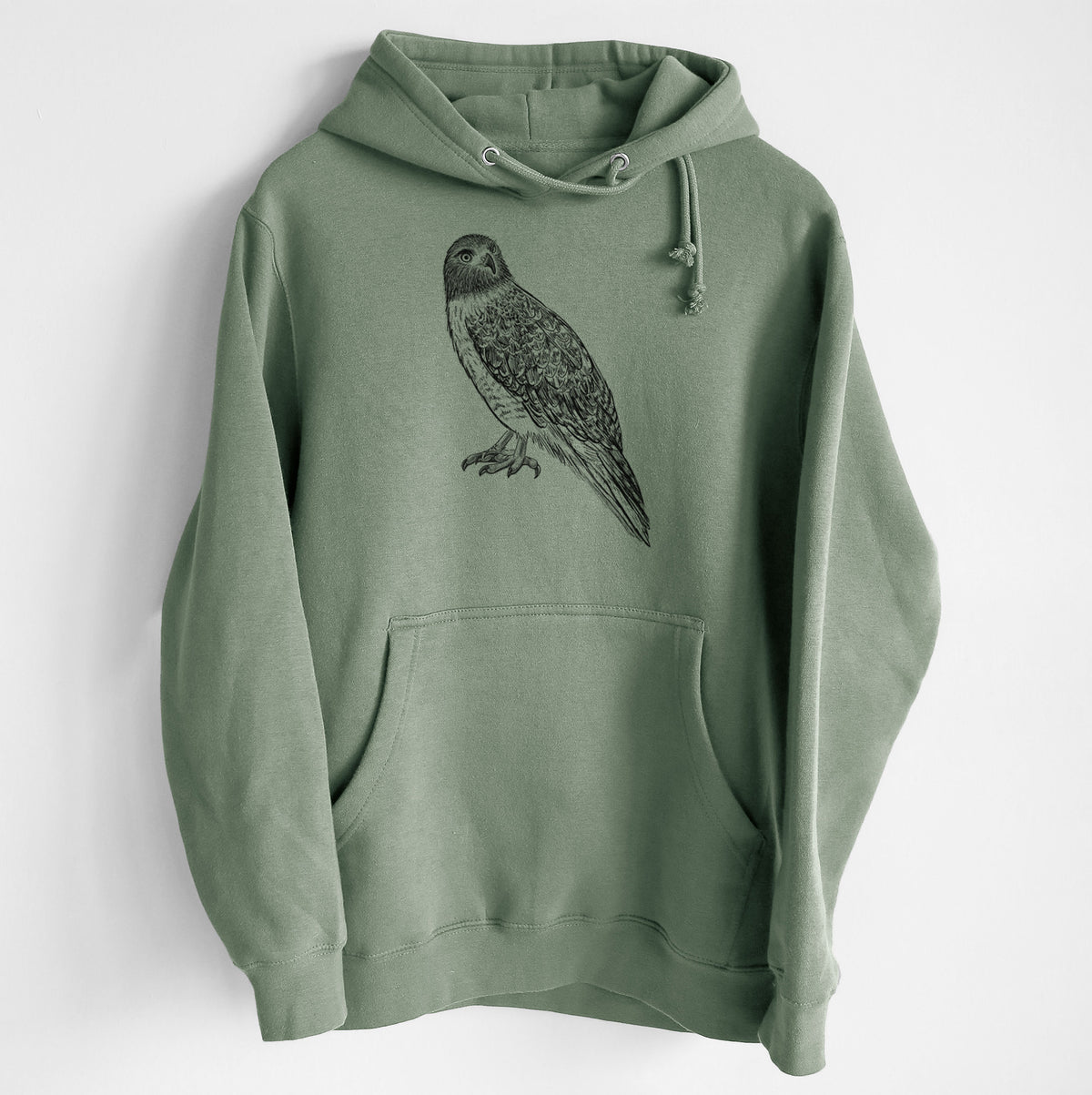 Red-tailed Hawk - Buteo jamaicensis - Heavyweight Fleece Hoodie