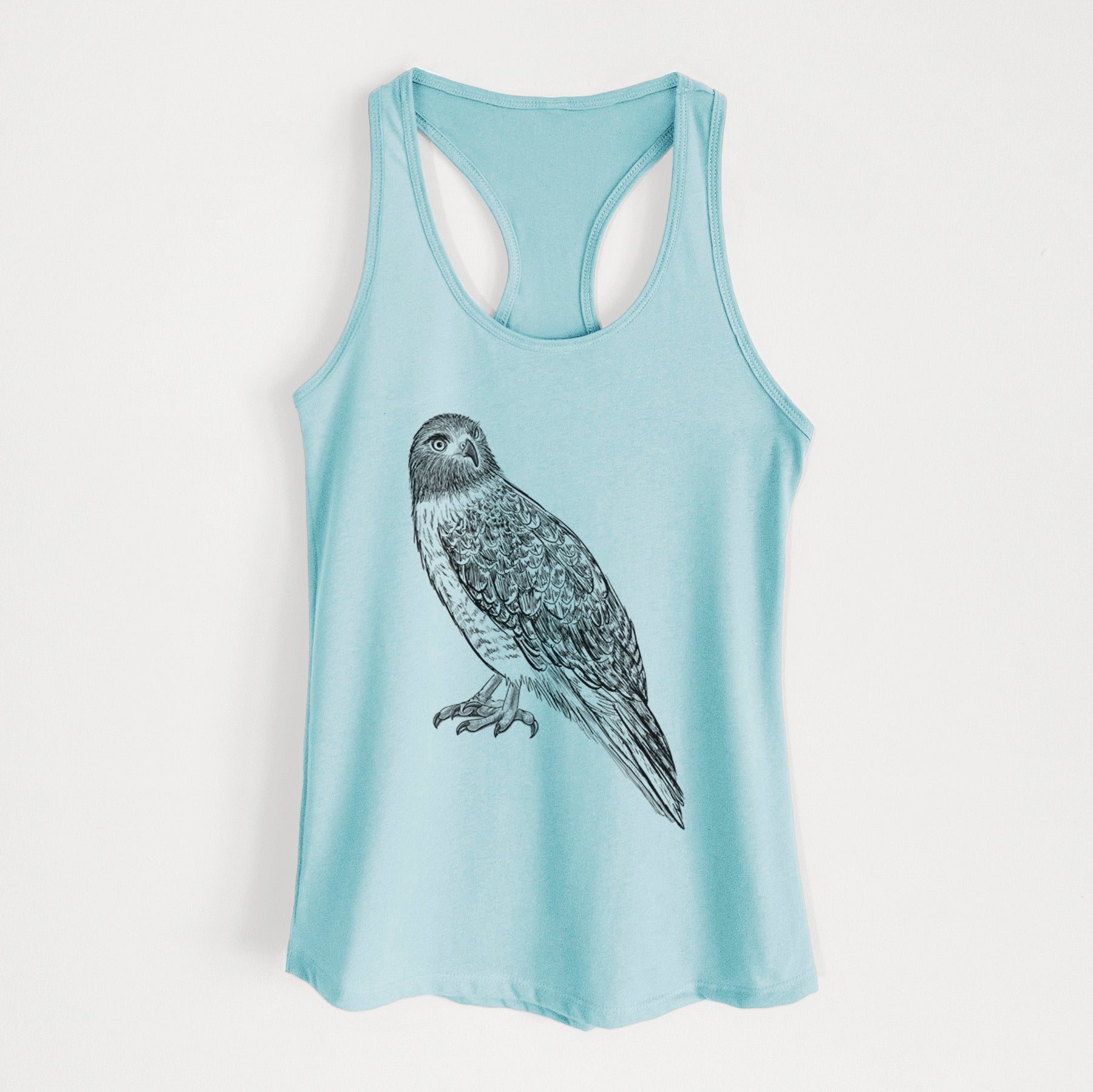 Red-tailed Hawk - Buteo jamaicensis - Women's Racerback Tanktop