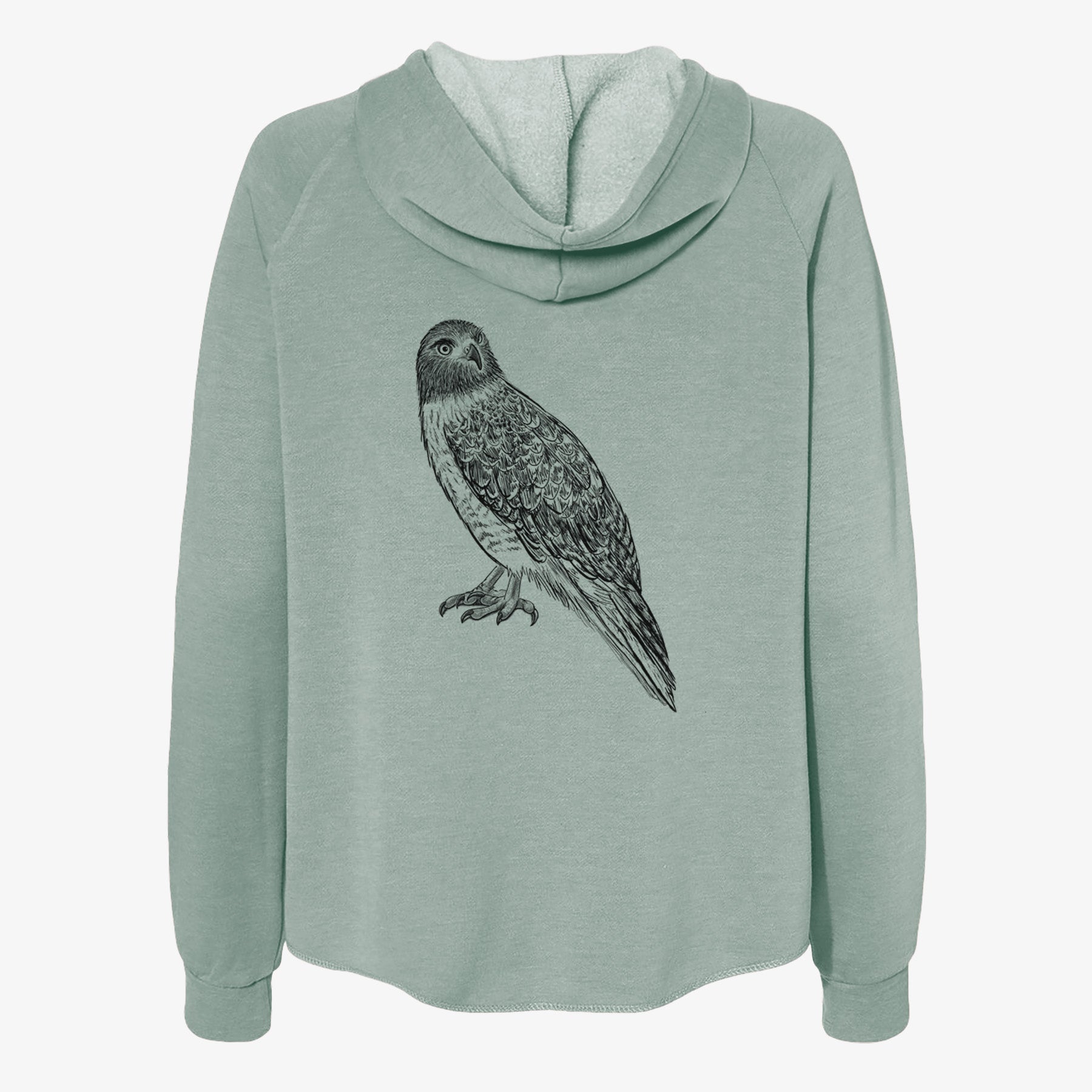 Red-tailed Hawk - Buteo jamaicensis - Women's Cali Wave Zip-Up Sweatshirt