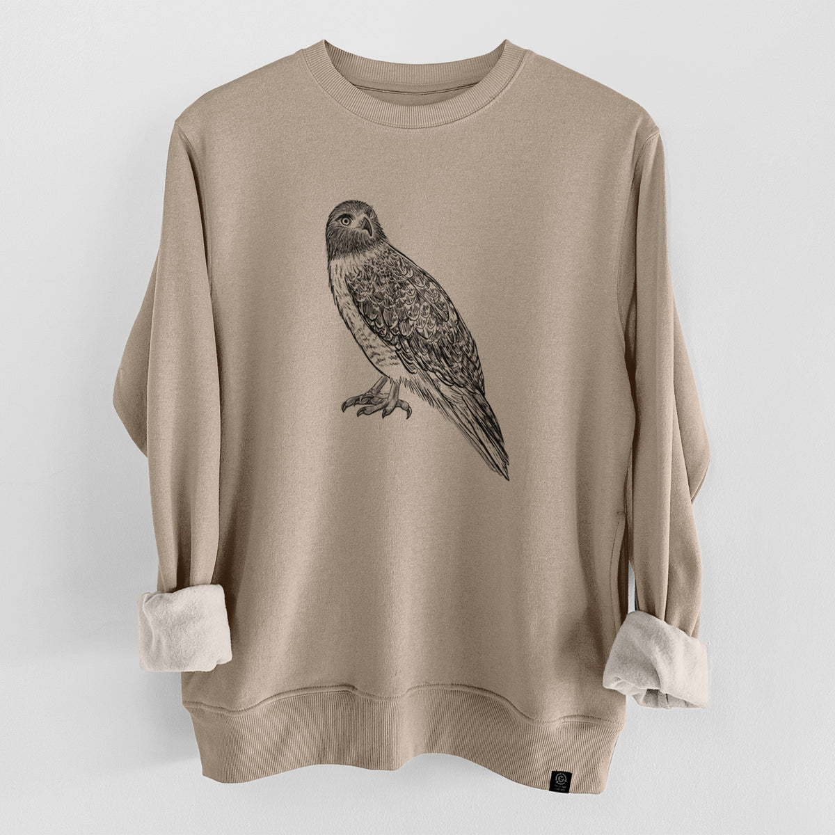 Red-tailed Hawk - Buteo jamaicensis  - Unisex Reclaimed Crewneck Sweatshirt