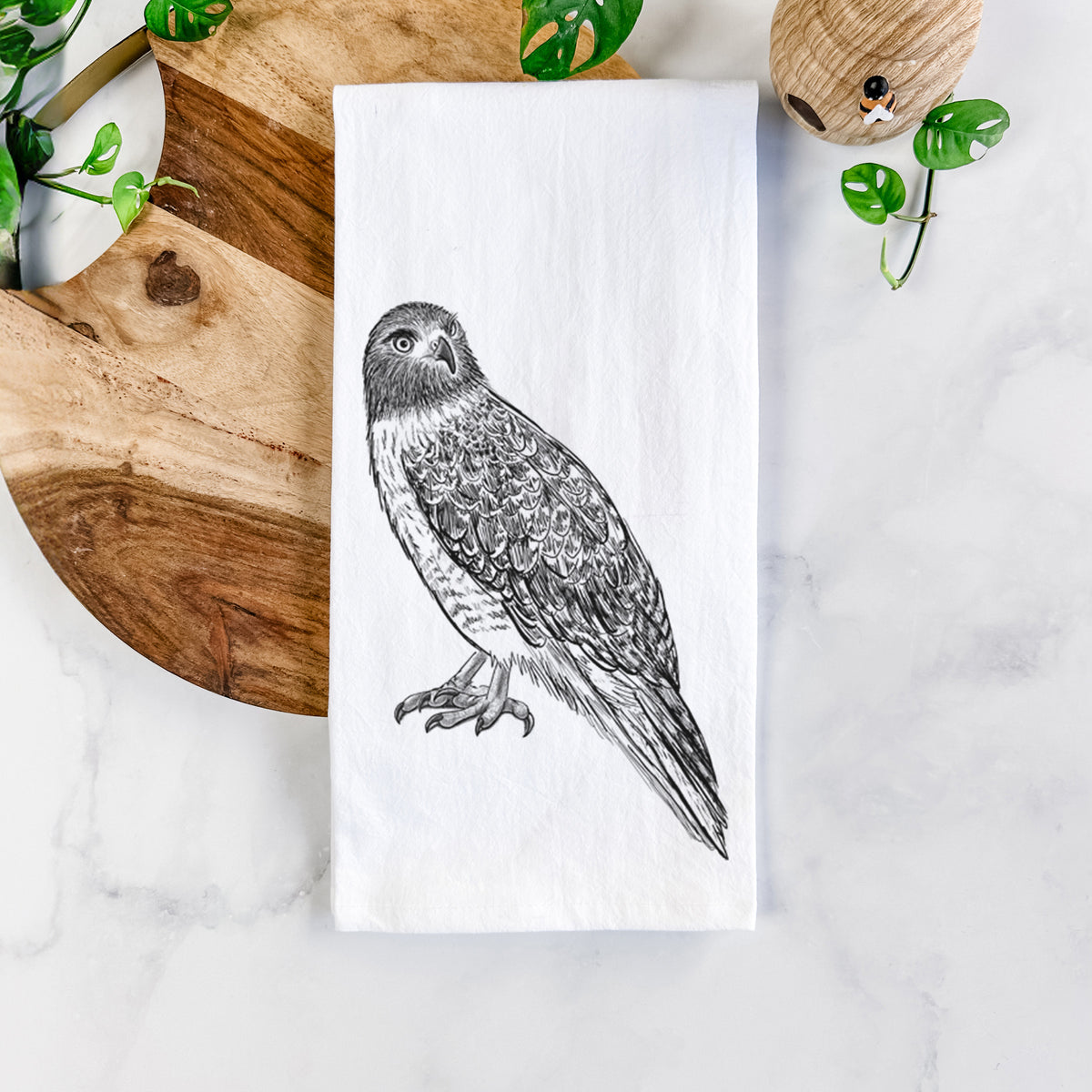 Red-tailed Hawk - Buteo jamaicensis Tea Towel