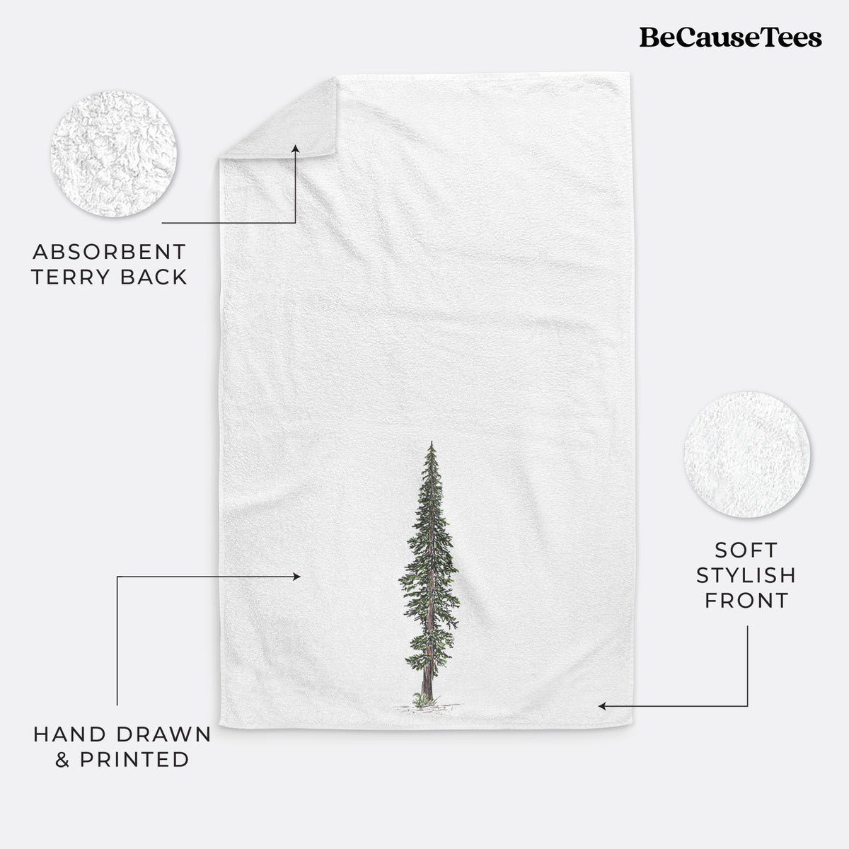 Lone Redwood Premium Hand Towel