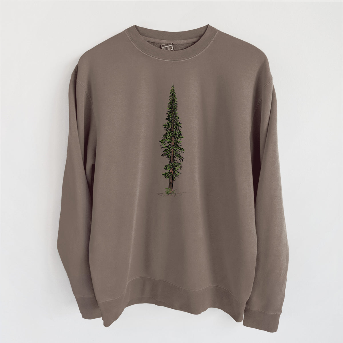 Lone Redwood - Unisex Pigment Dyed Crew Sweatshirt in Espresso