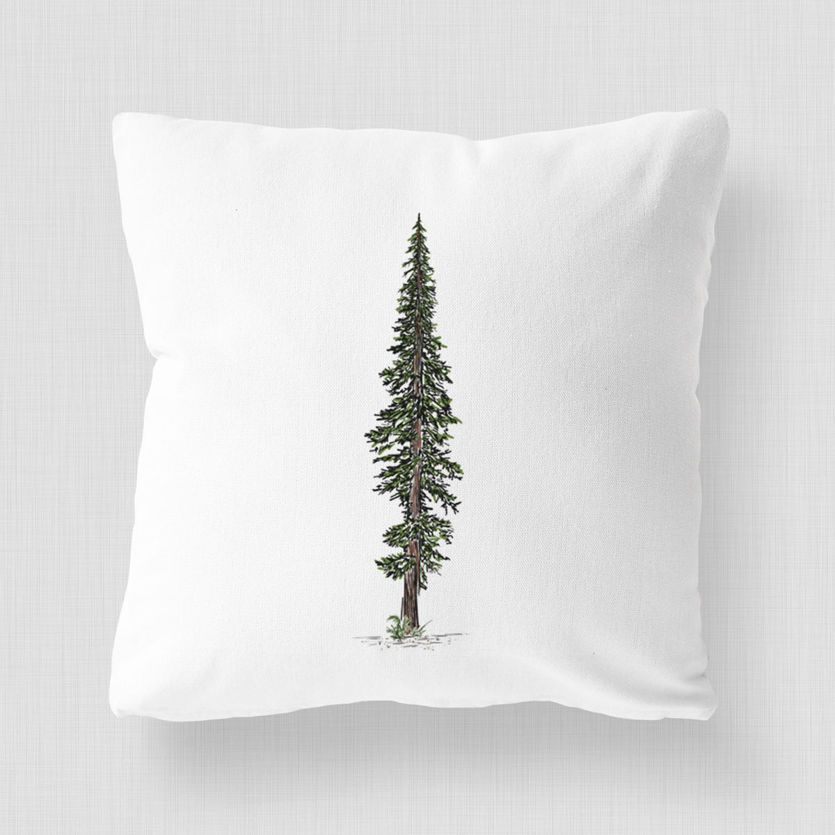 Lone Redwood - Throw Pillow Cover