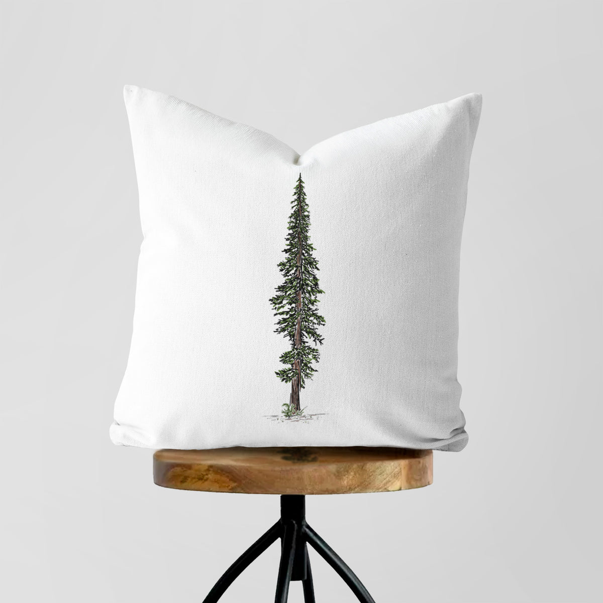 Lone Redwood - Throw Pillow Cover