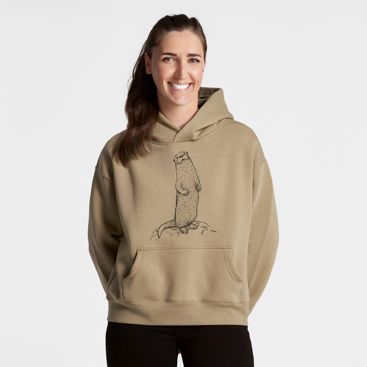 North American River Otter - Lontra canadensis - Women&#39;s Heavyweight Relaxed Hoodie