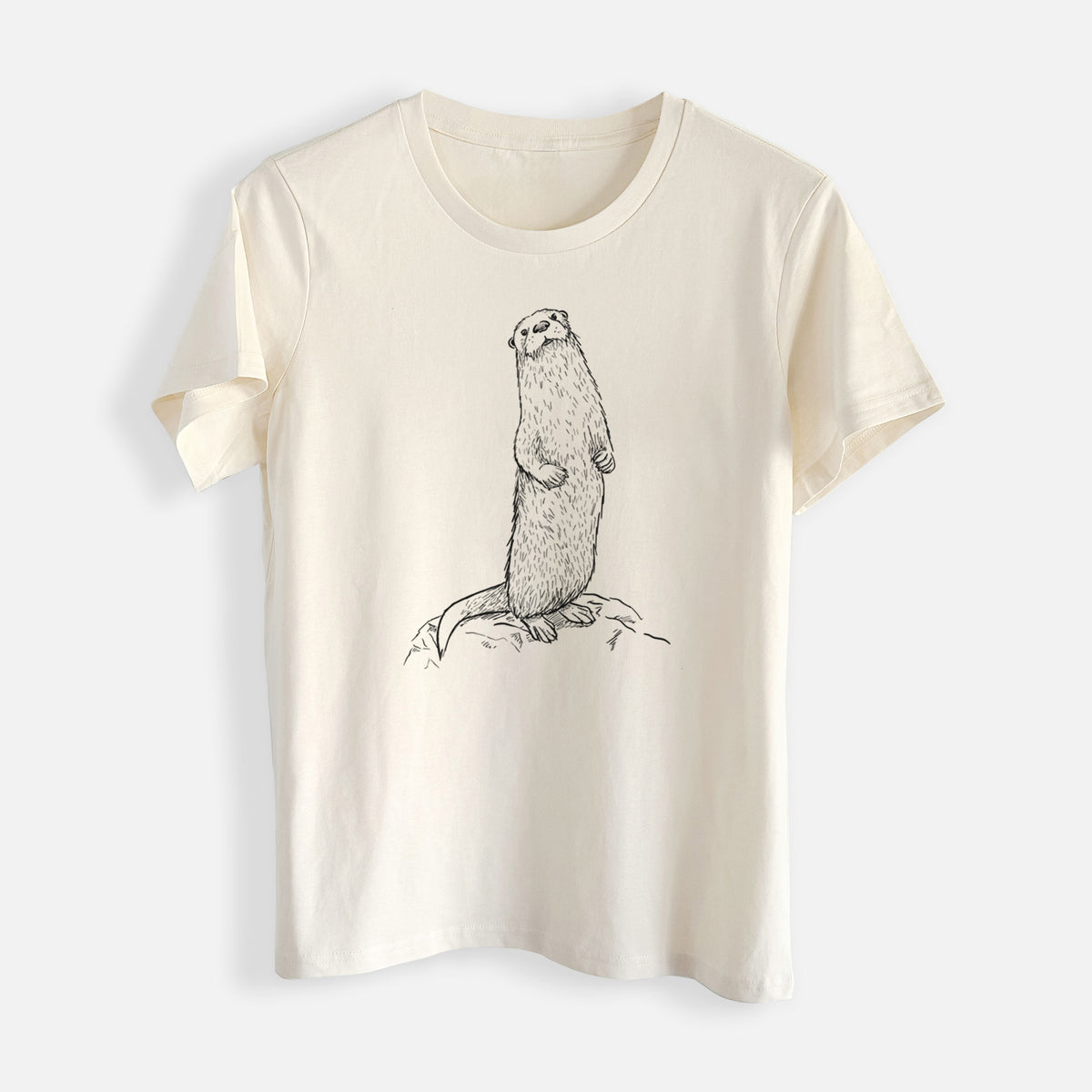 North American River Otter - Lontra canadensis - Womens Everyday Maple Tee
