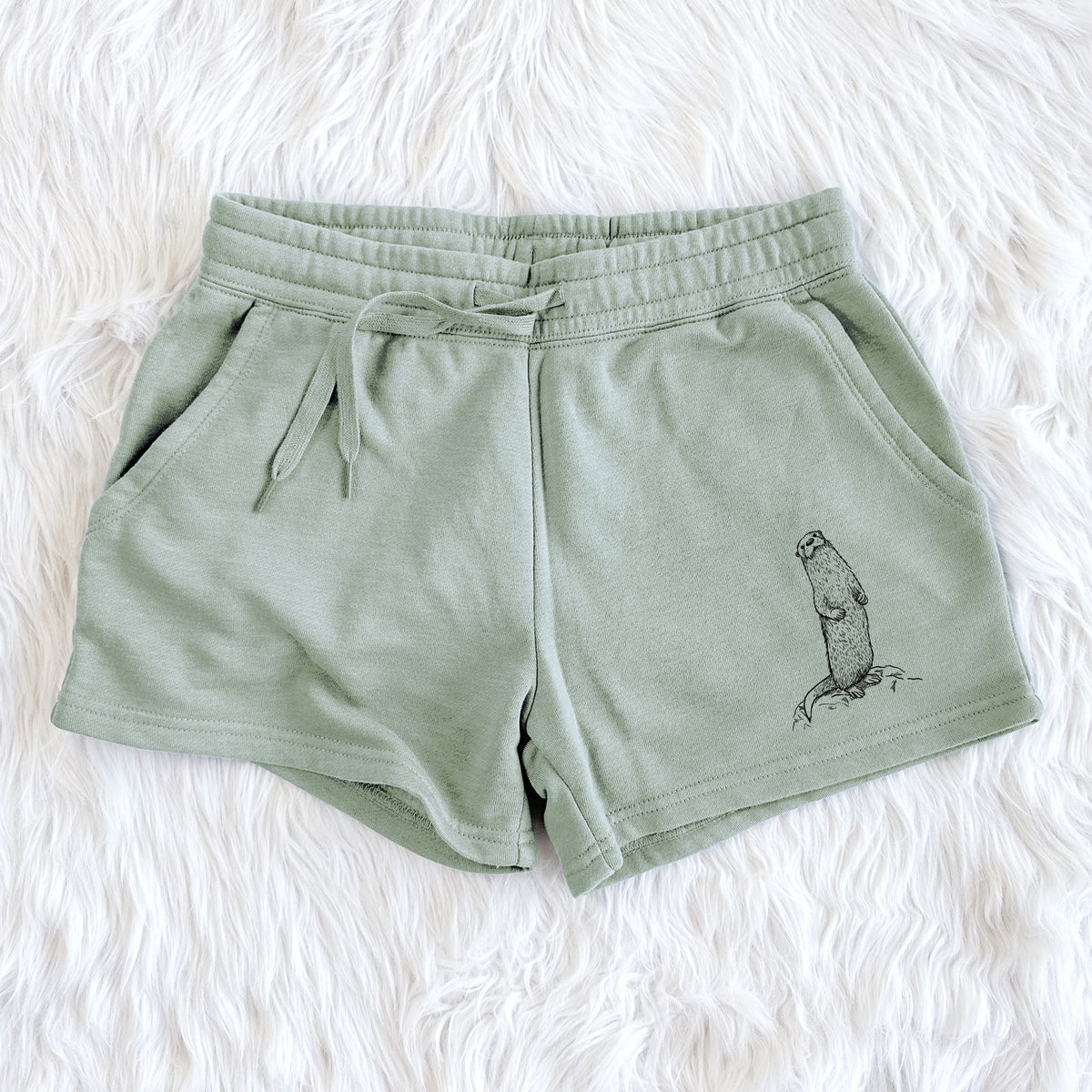 North American River Otter - Lontra canadensis - Women's Cali Wave Shorts
