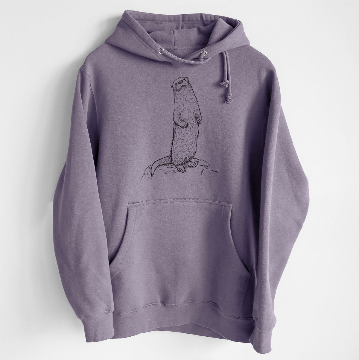 North American River Otter - Lontra canadensis - Heavyweight Fleece Hoodie