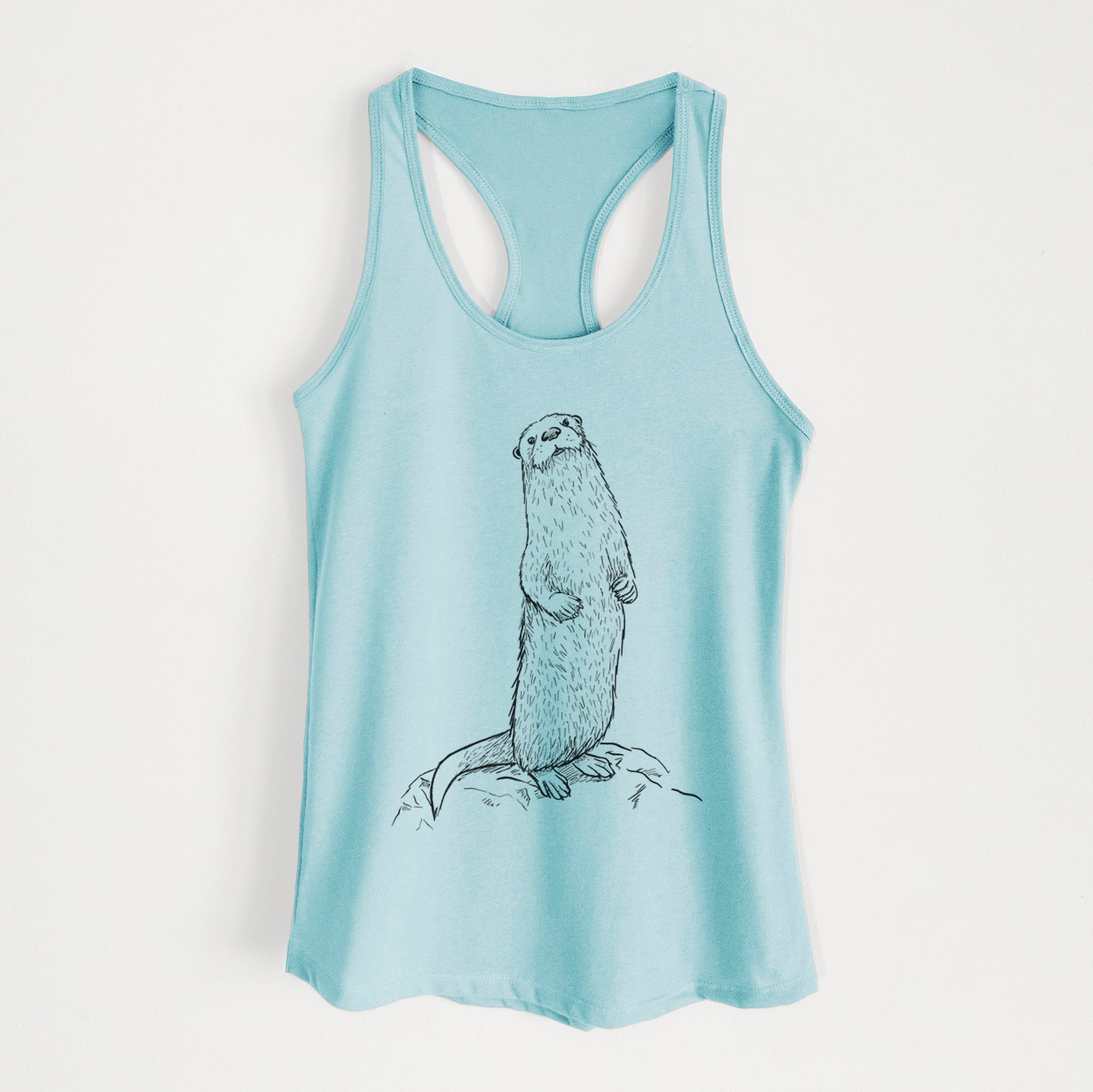 North American River Otter - Lontra canadensis - Women's Racerback Tanktop