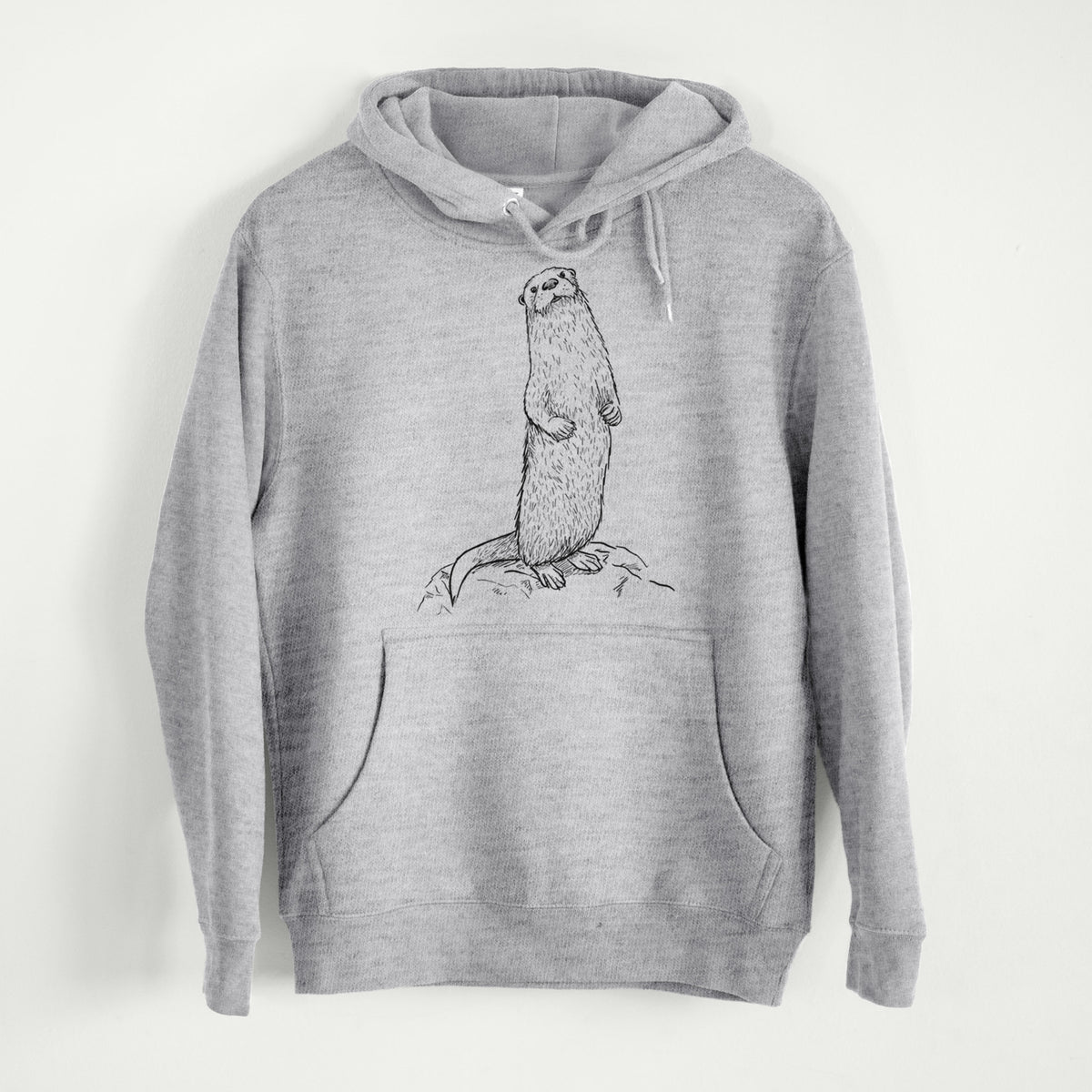 North American River Otter - Lontra canadensis  - Mid-Weight Unisex Premium Blend Hoodie