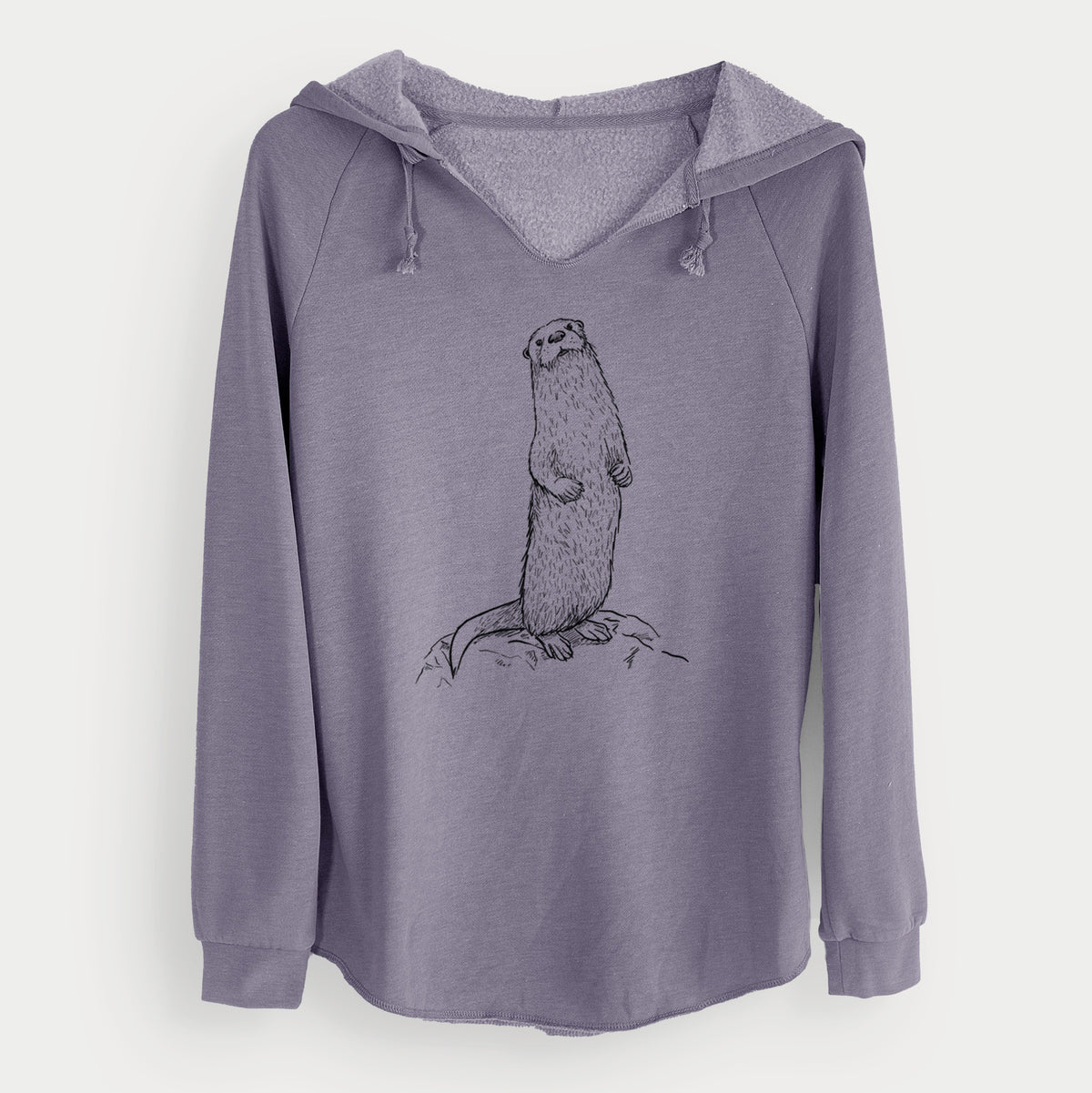 North American River Otter - Lontra canadensis - Cali Wave Hooded Sweatshirt