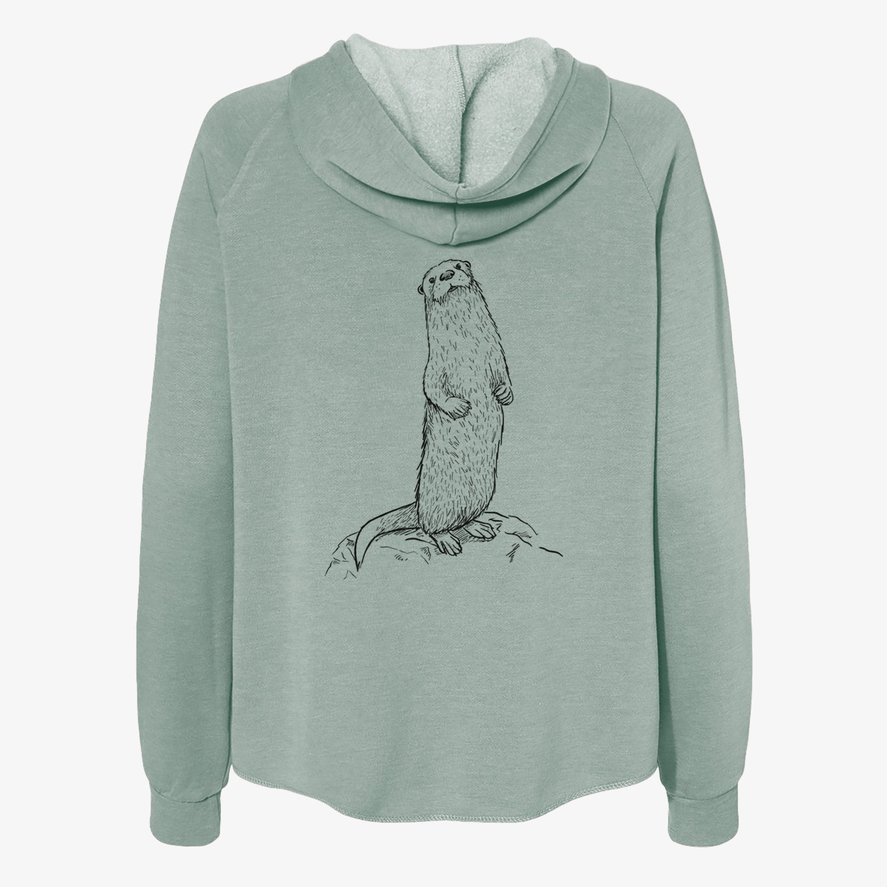 North American River Otter - Lontra canadensis - Women's Cali Wave Zip-Up Sweatshirt