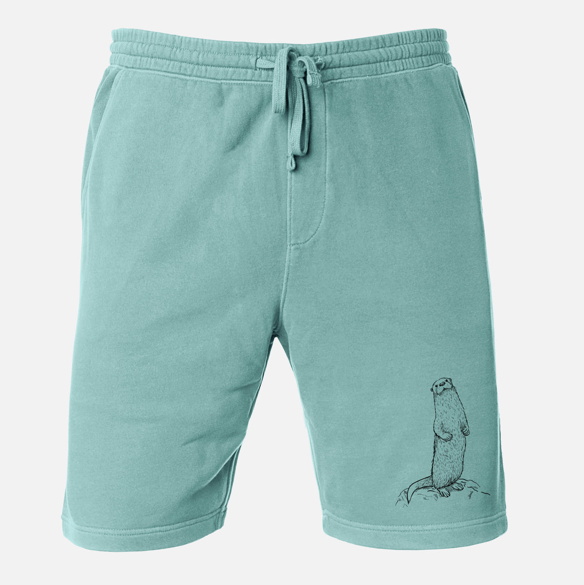 North American River Otter - Lontra canadensis - Unisex Pigment Dyed Shorts