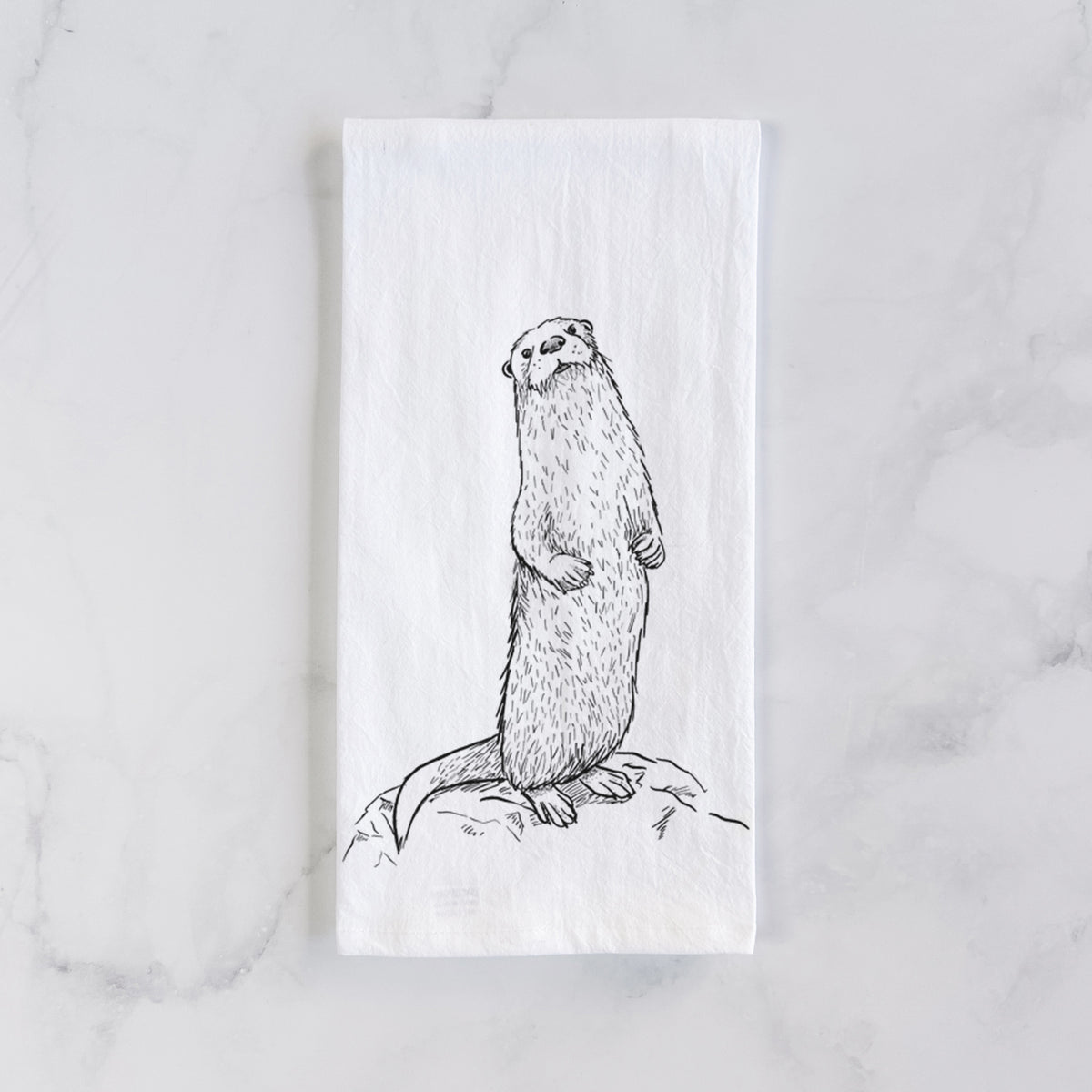 North American River Otter - Lontra canadensis Tea Towel