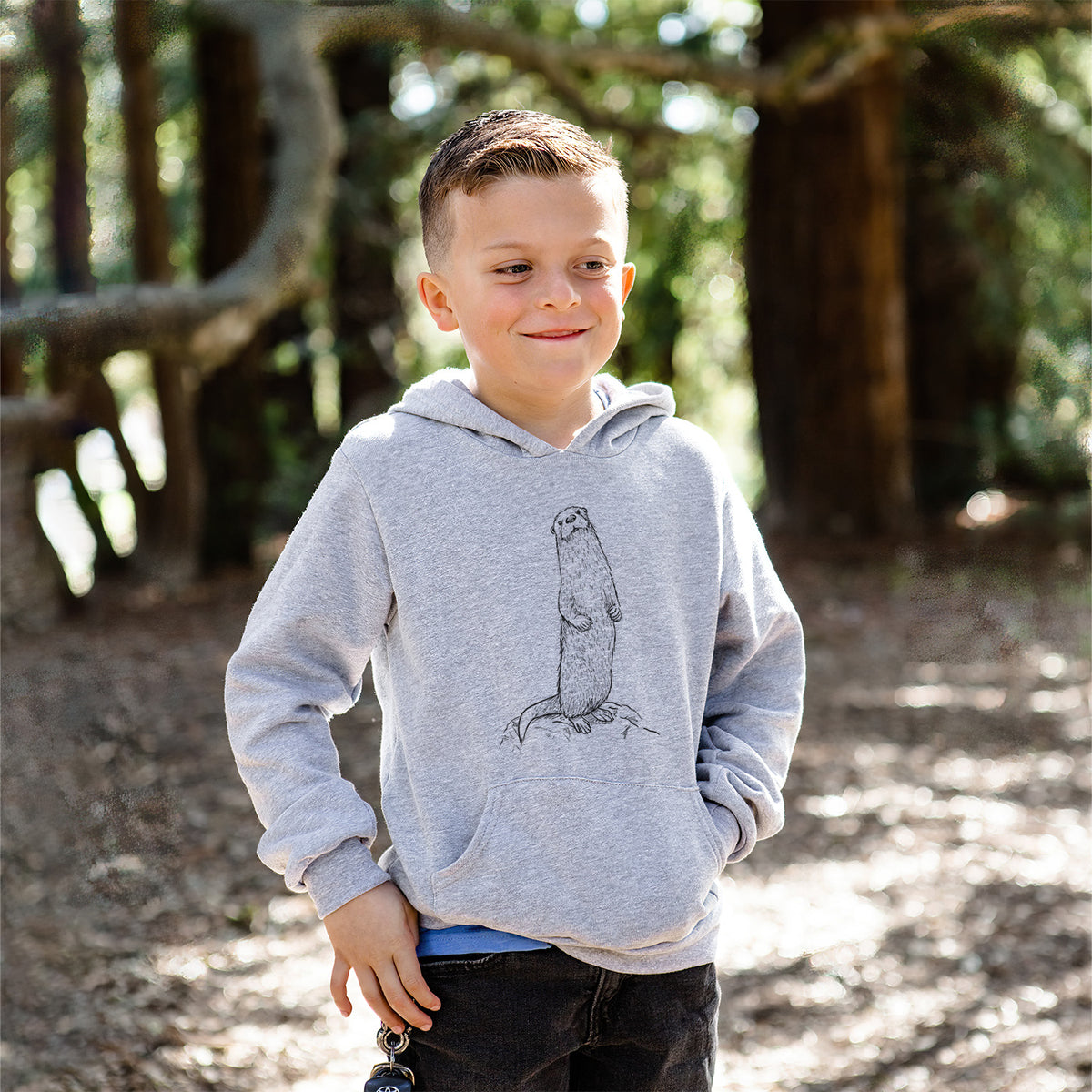 North American River Otter - Lontra canadensis - Youth Hoodie Sweatshirt
