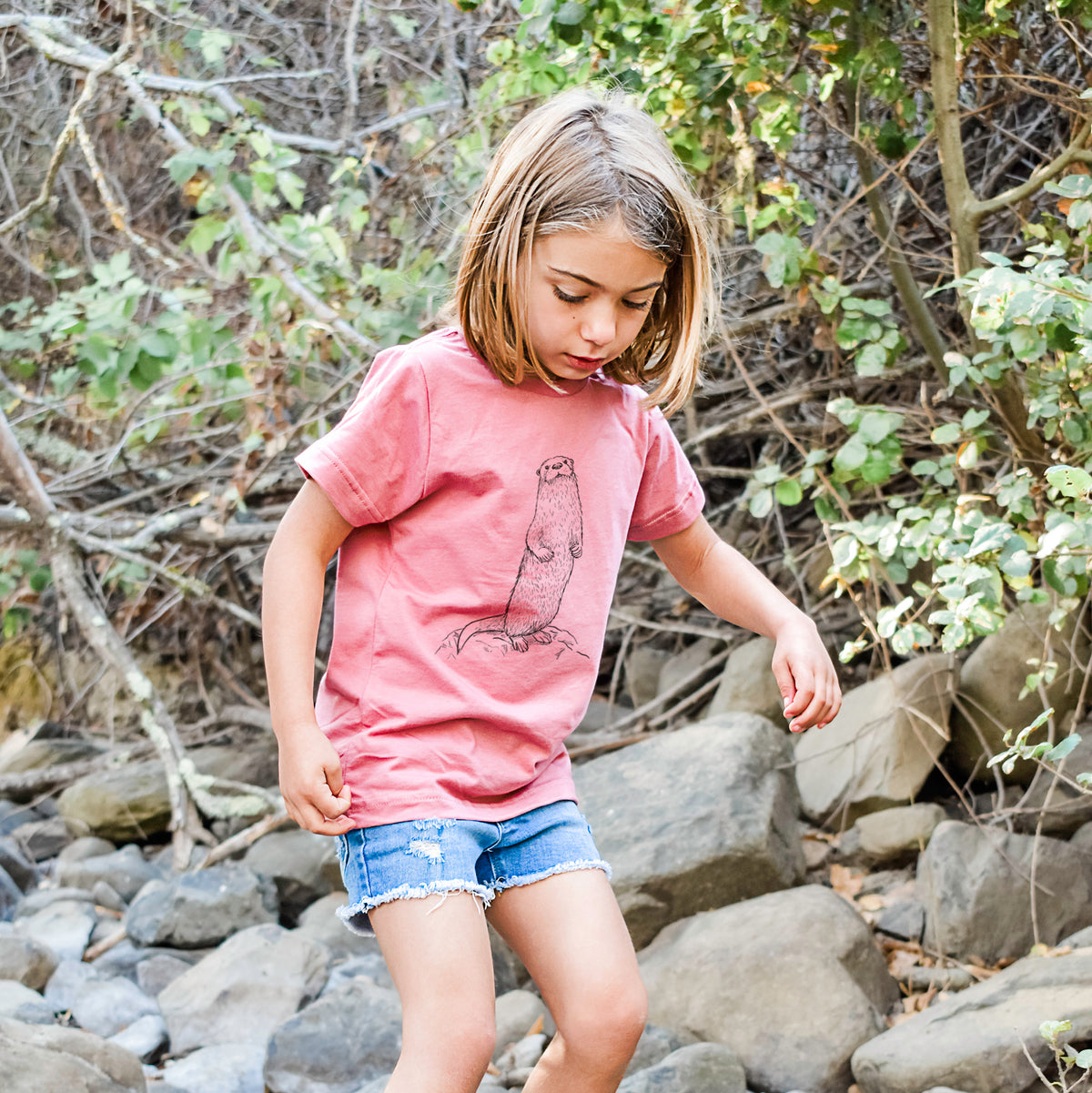 North American River Otter - Lontra canadensis - Kids Shirt