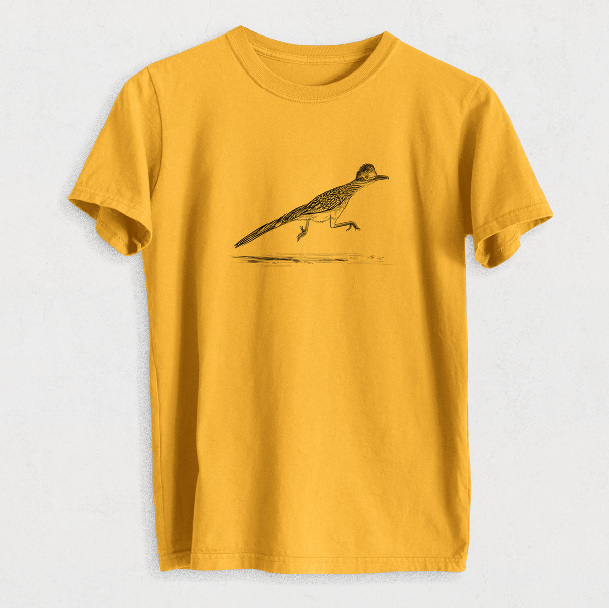 Greater Roadrunner - Geococcyx californianus - Heavyweight Men&#39;s 100% Organic Cotton Tee